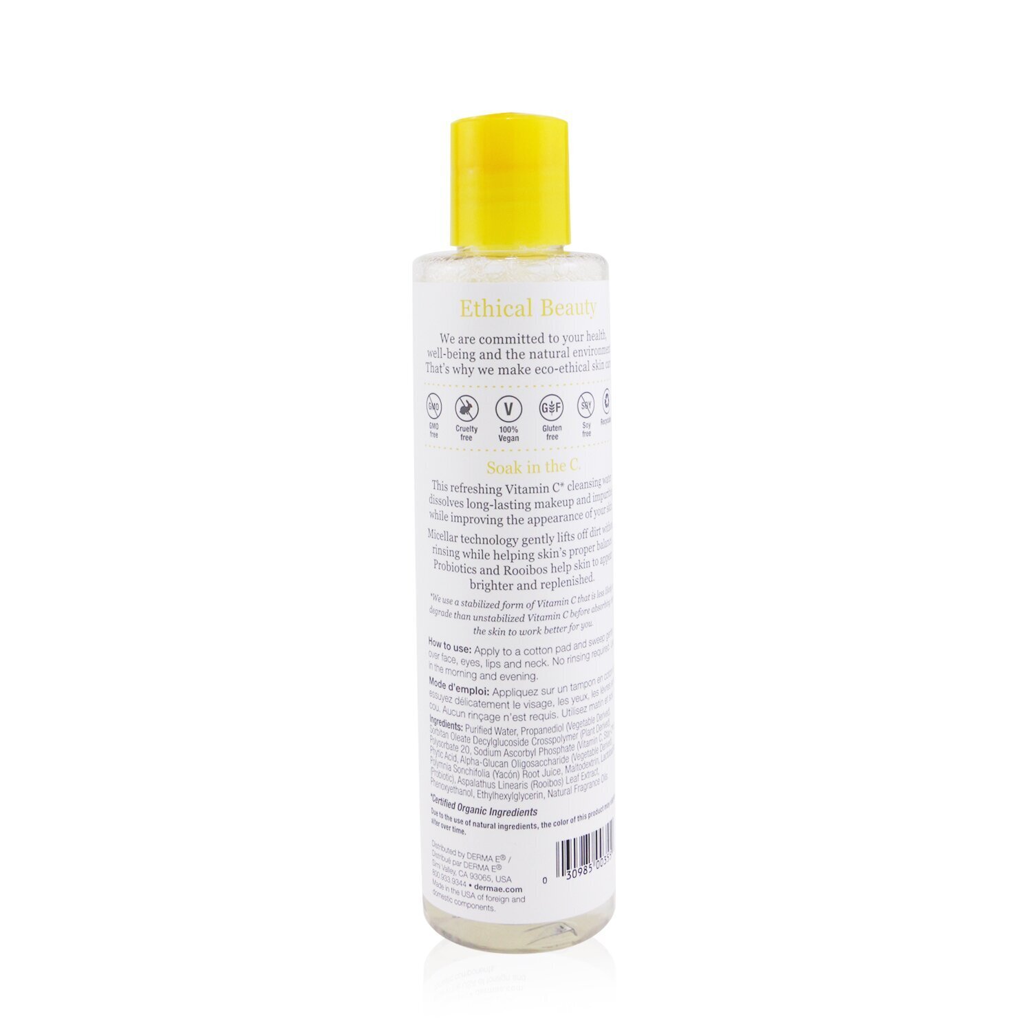 Derma E 維他命C卸妝潔膚水 175ml/6oz