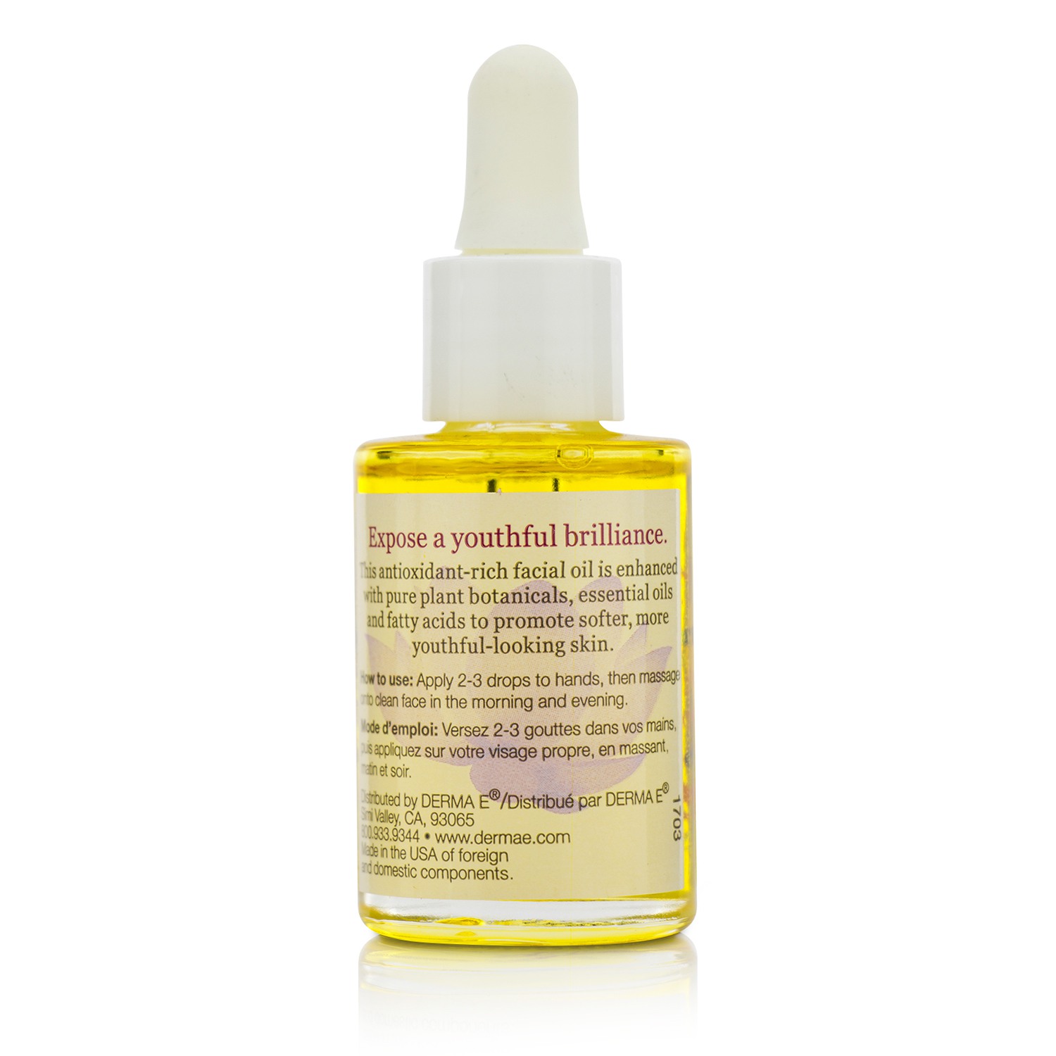 Derma E Odmładzający olejek do twarzy na noc Essentials Rejuvenating Sage & Lavender Face Oil 30ml/1oz