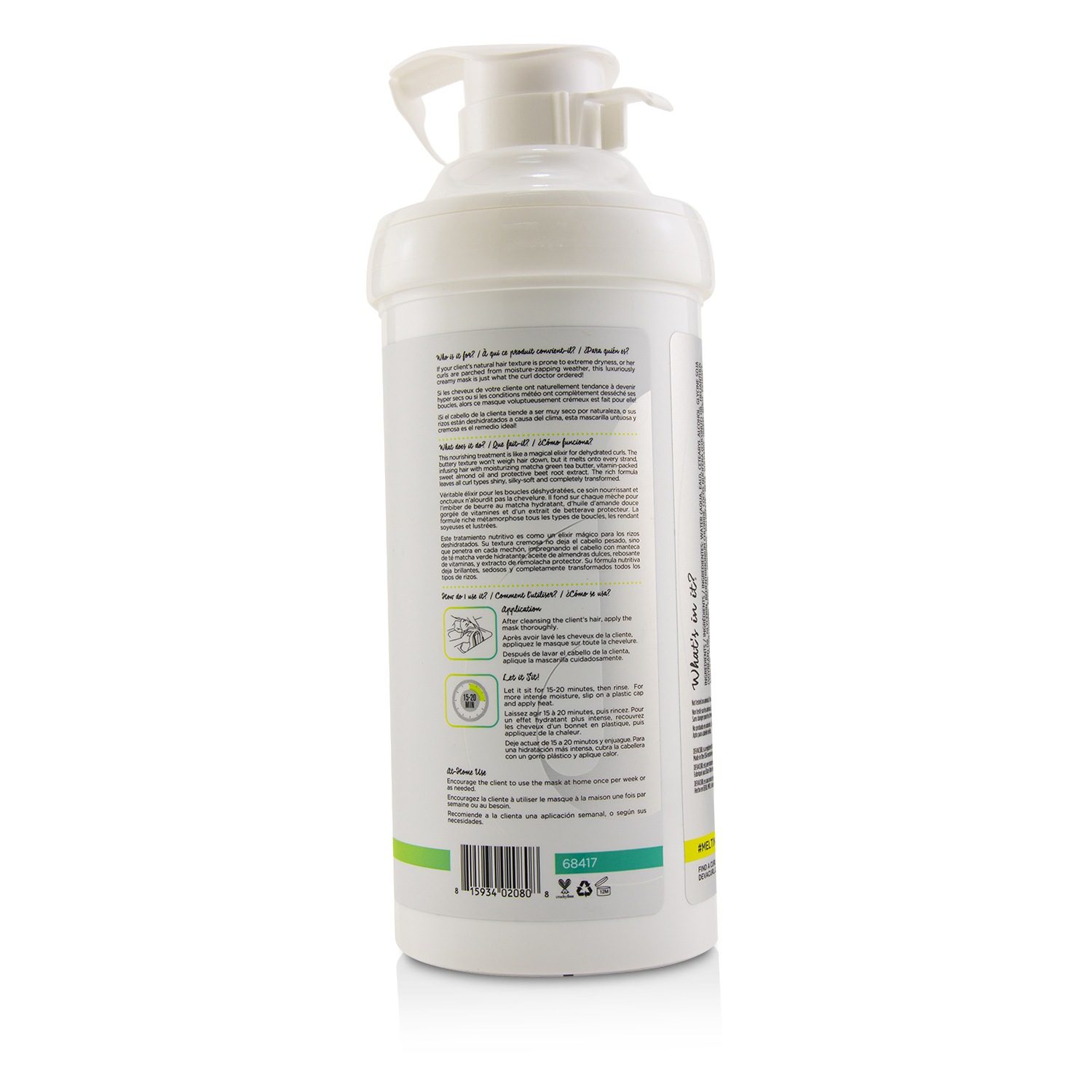 DevaCurl Melt Into Moisture (Matcha Butter Conditioning Mask) 524.9ml/17.75oz