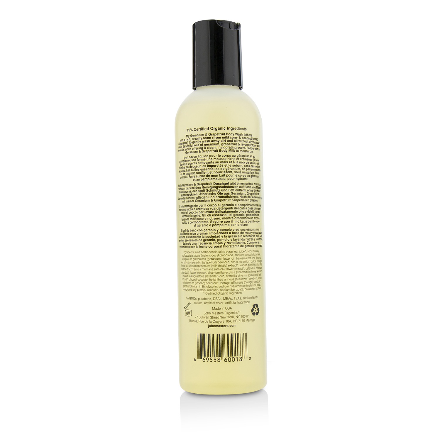 John Masters Organics Geranium & Grapefruit Гель для Душа 236ml/8oz