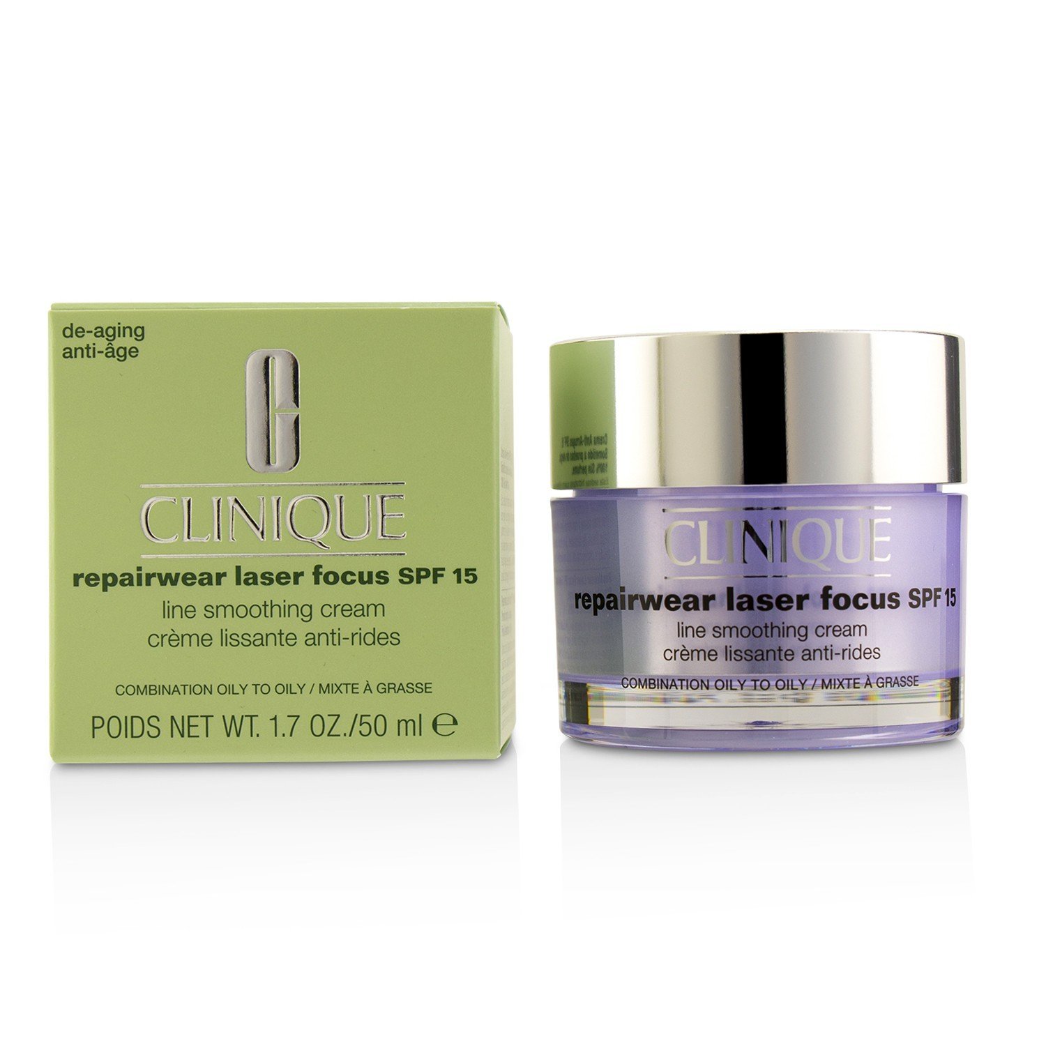 Clinique Wygładzający krem na dzień Repairwear Laser Focus Line Smoothing Cream SPF 15 - Combination Oily To Oily 50ml/1.7oz