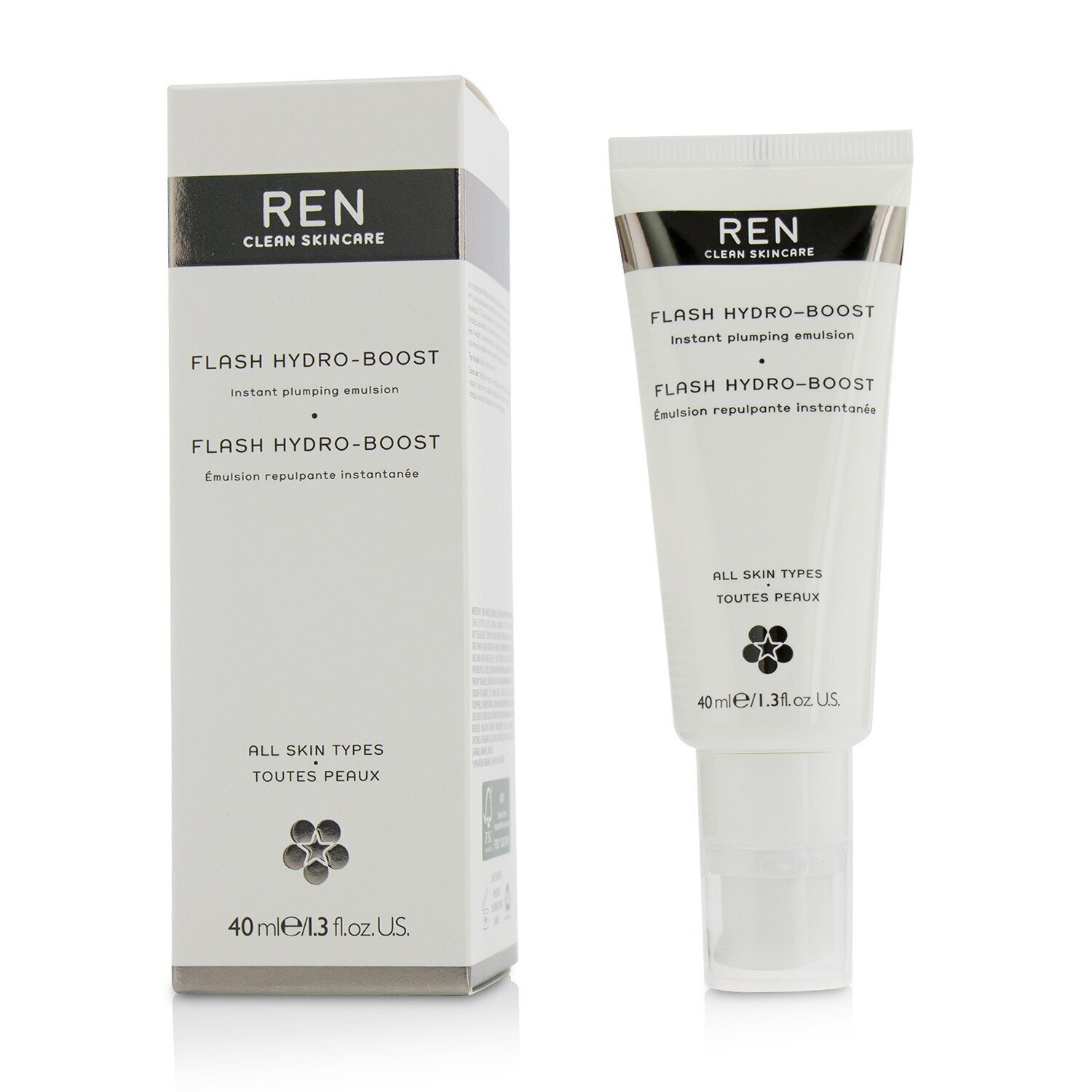 Ren Flash Hydro-Boost Instant Plumping Emulsion - For All Skin Types 40ml/1.3oz