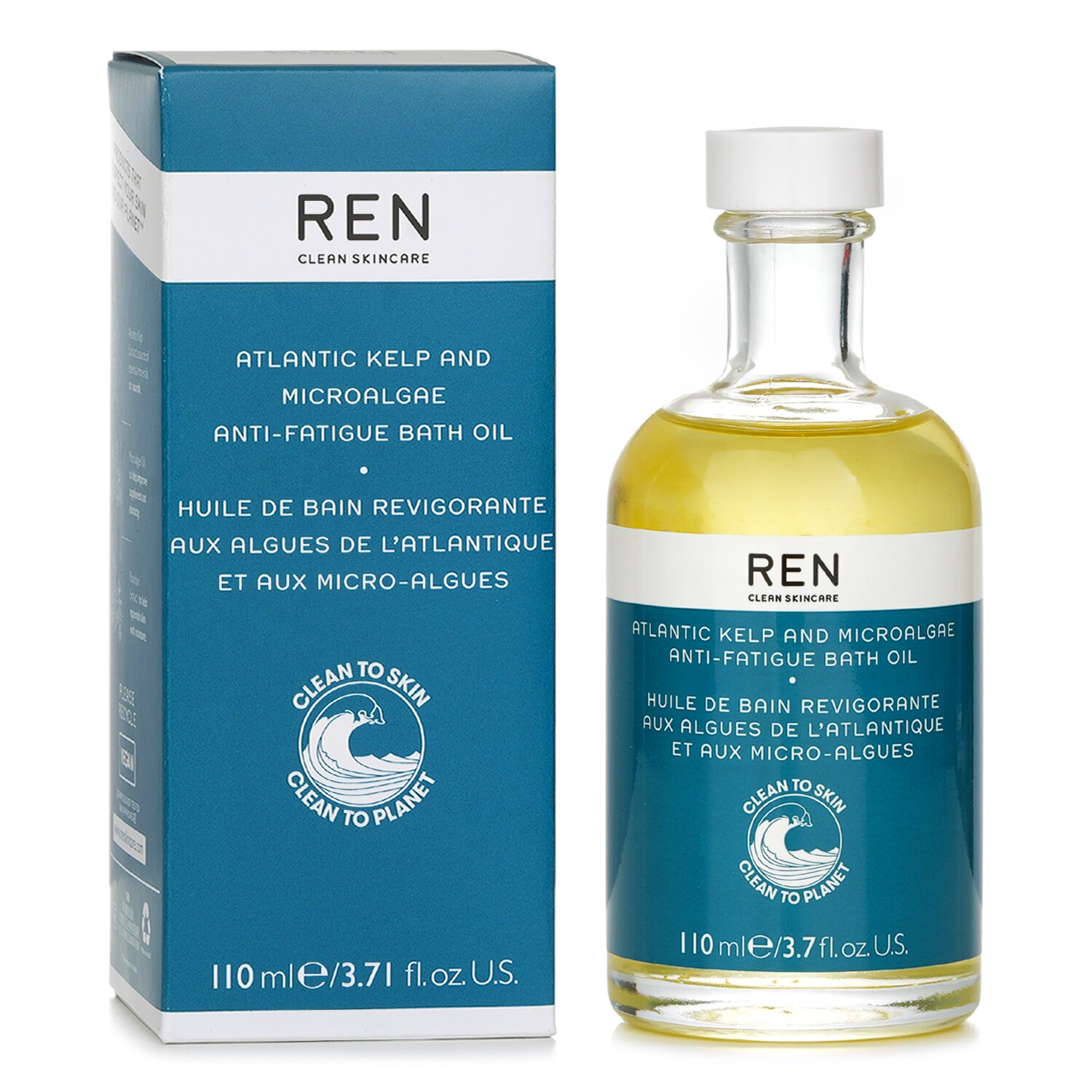Ren Óleo de banho antifadiga de algas e algas do Atlântico 110ml/3.71oz