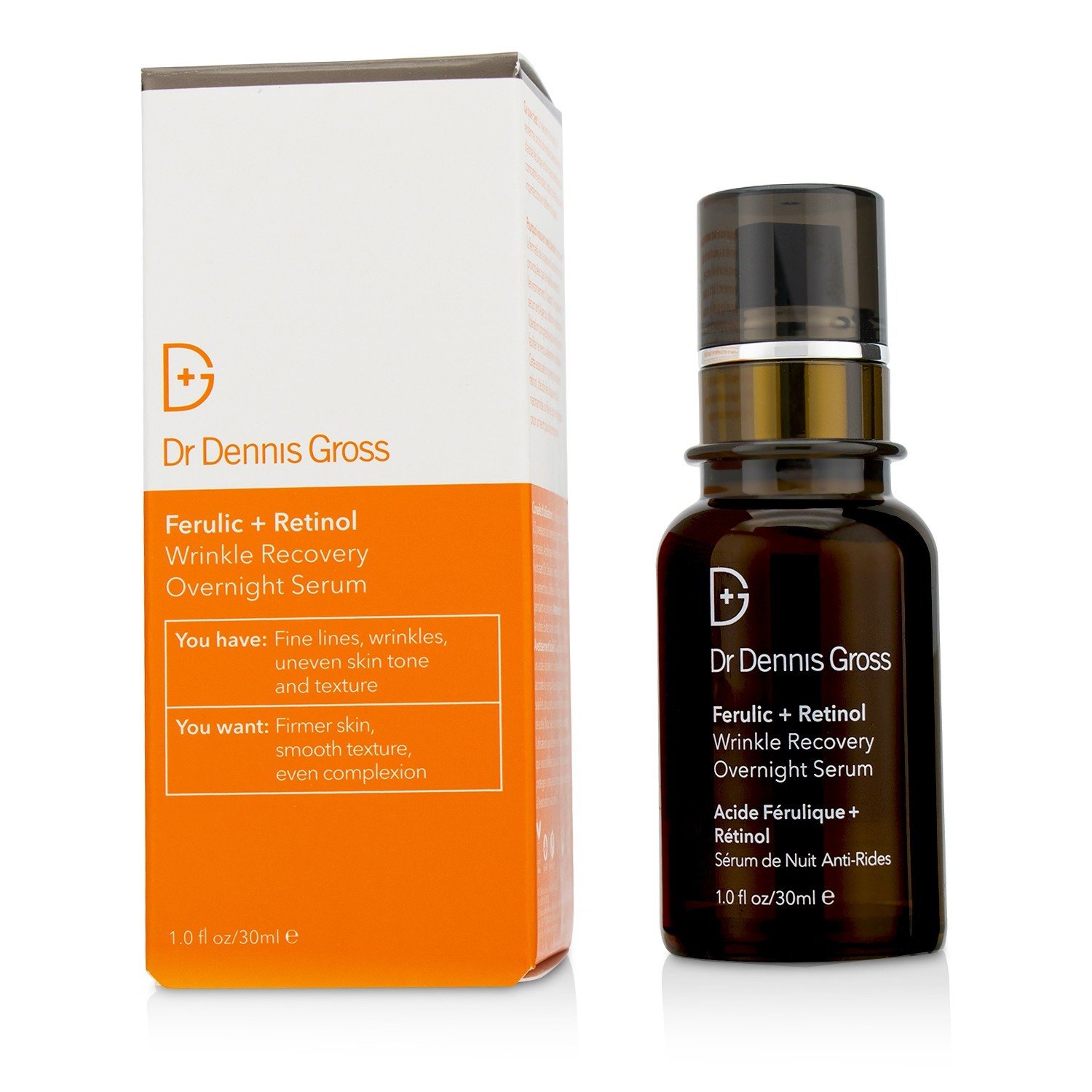 Dr Dennis Gross Ferulic + Retinol Wrinkle Recovery Overnight Serum 30ml/1oz