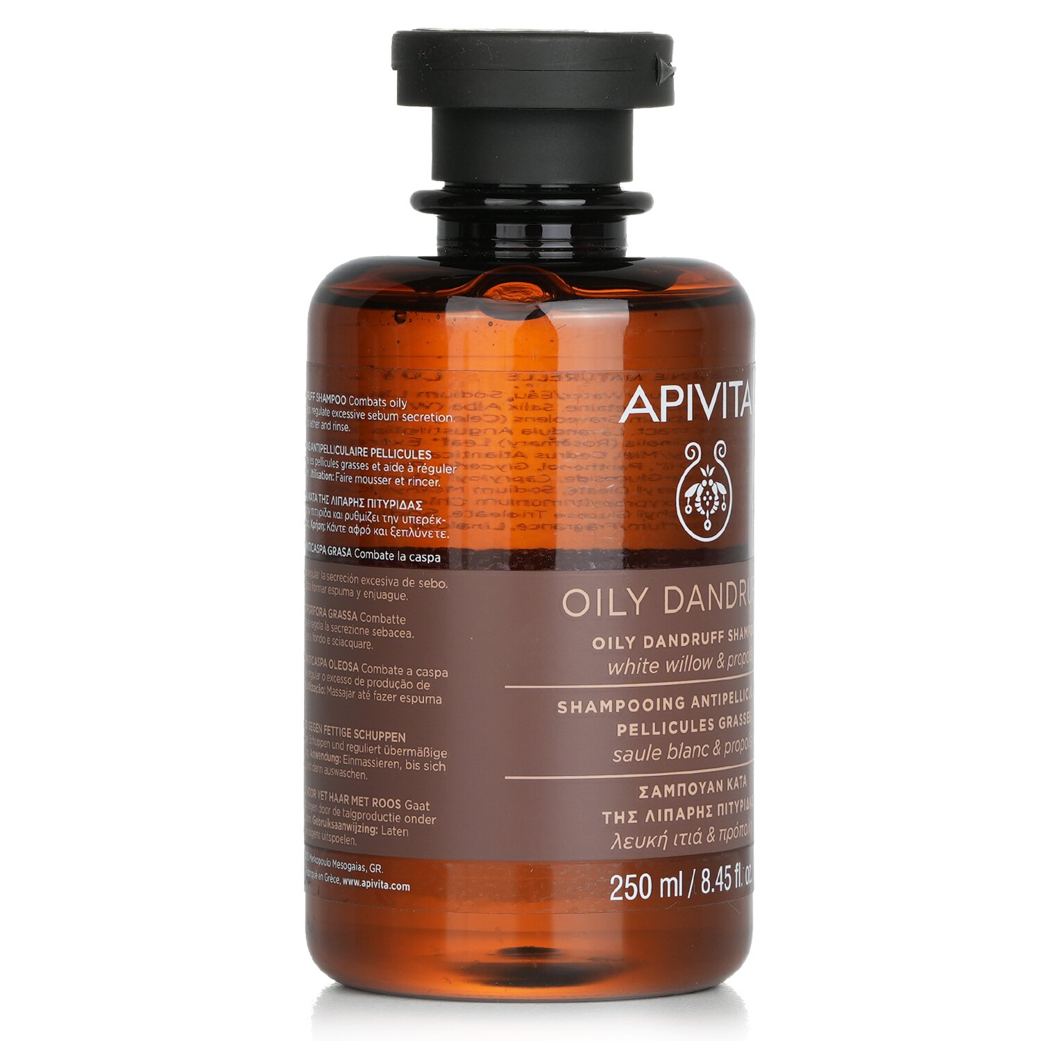 艾蜜塔  Apivita 白柳蜂胶调节水油平衡软化角质头皮洗发露Oily Dandruff Shampoo(油性头皮) 250ml/8.45oz