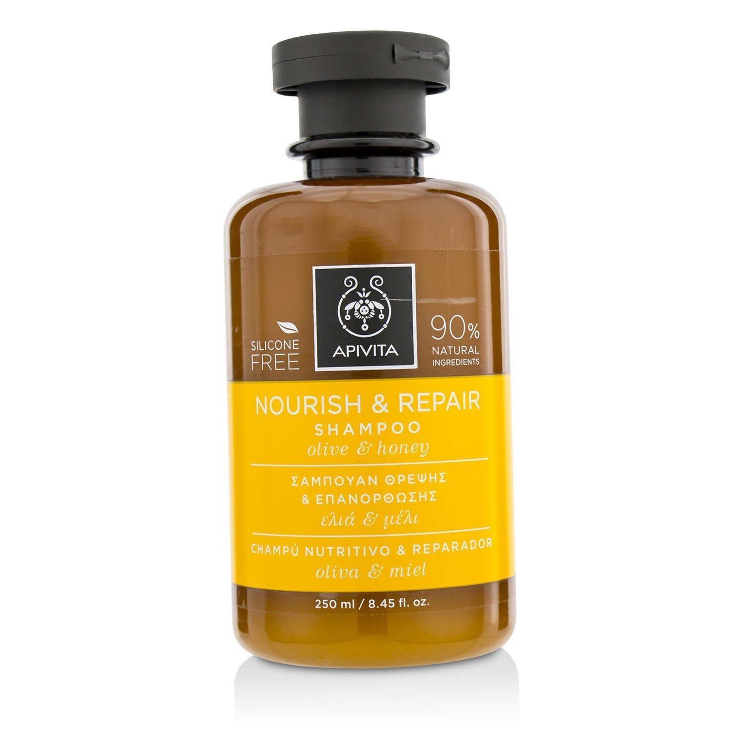 Apivita شامبو مرمم ومغذٍ بالزيتون والعسل (للشعر الجاف والتالف) 250ml/8.45oz
