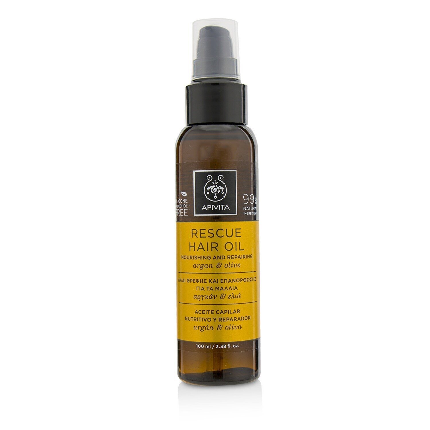 Apivita Rescue Hair Oil with Argan & Olive (For All Hair Types) 100ml/3.38oz