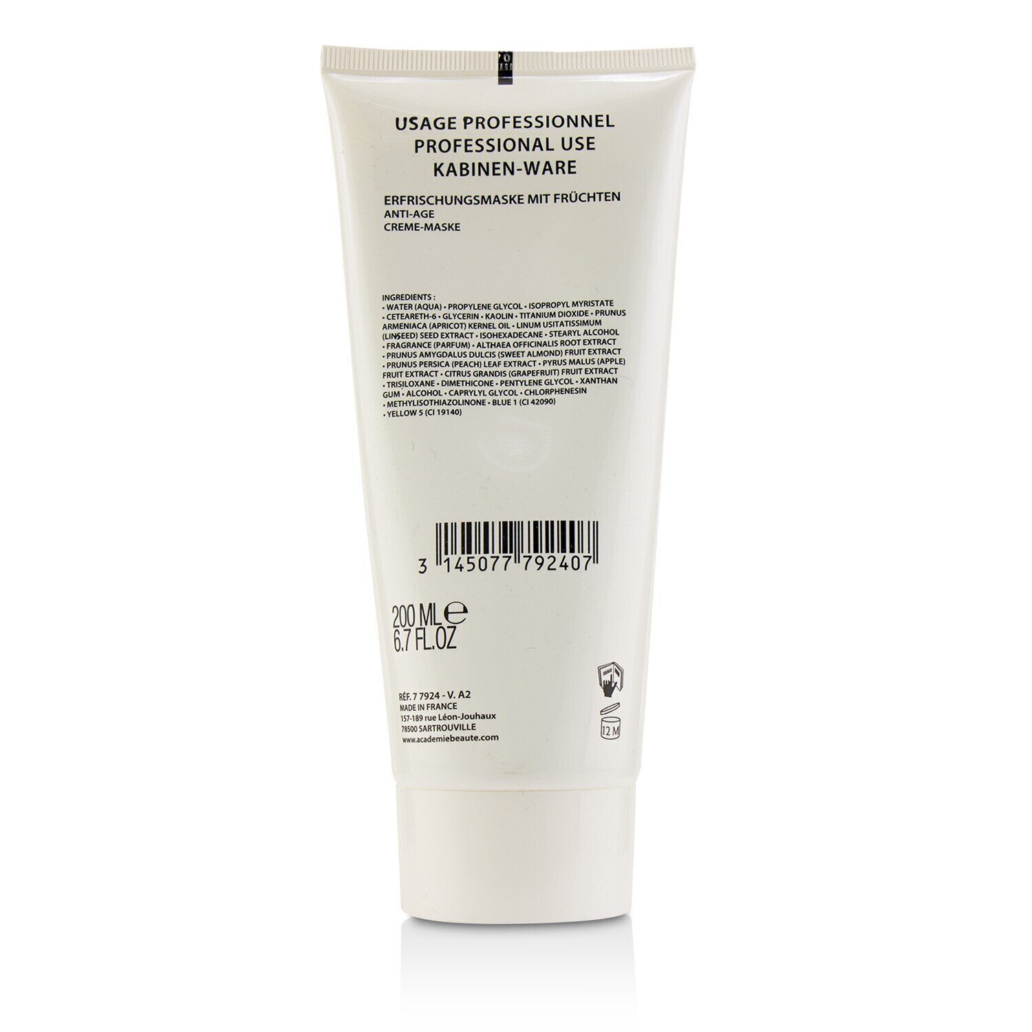 Academie Refreshing Mask With Fruits - Salongstørrelse 200ml/6.7oz