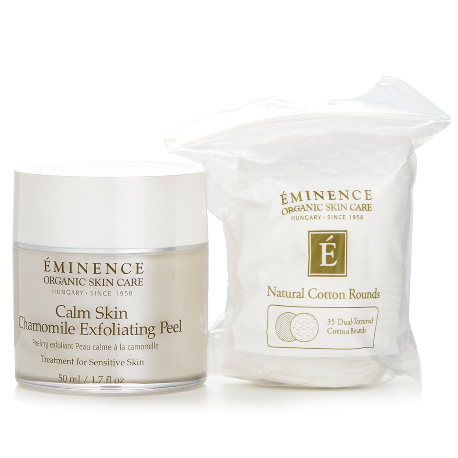Eminence Calm Skin Chamomile Exfoliating Peel פילינג (עם 35 פדים קוסמטיים מכותנה 50ml/1.7oz