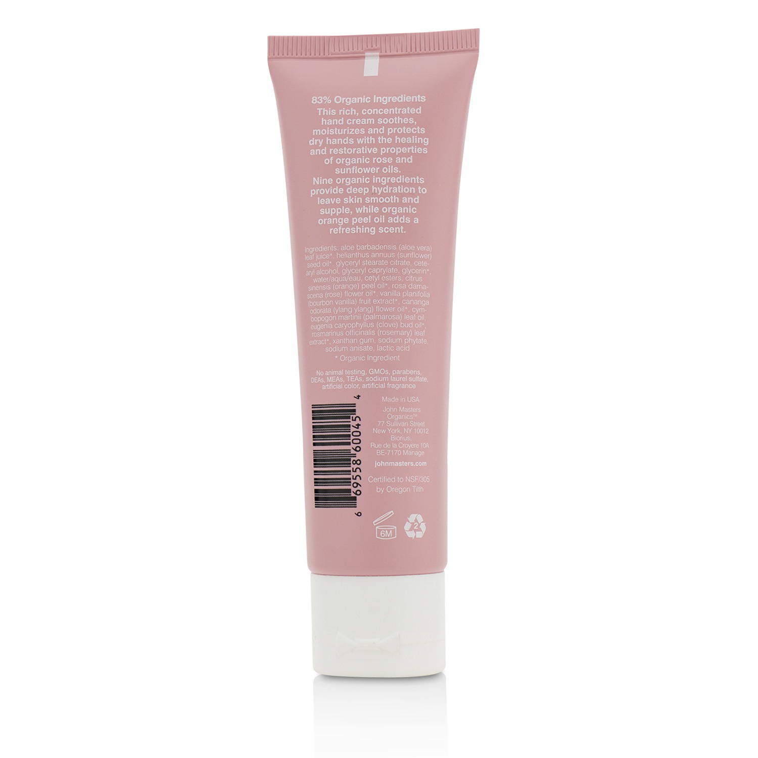 John Masters Organics Orange & Rose Hand Cream 54ml/1.9oz
