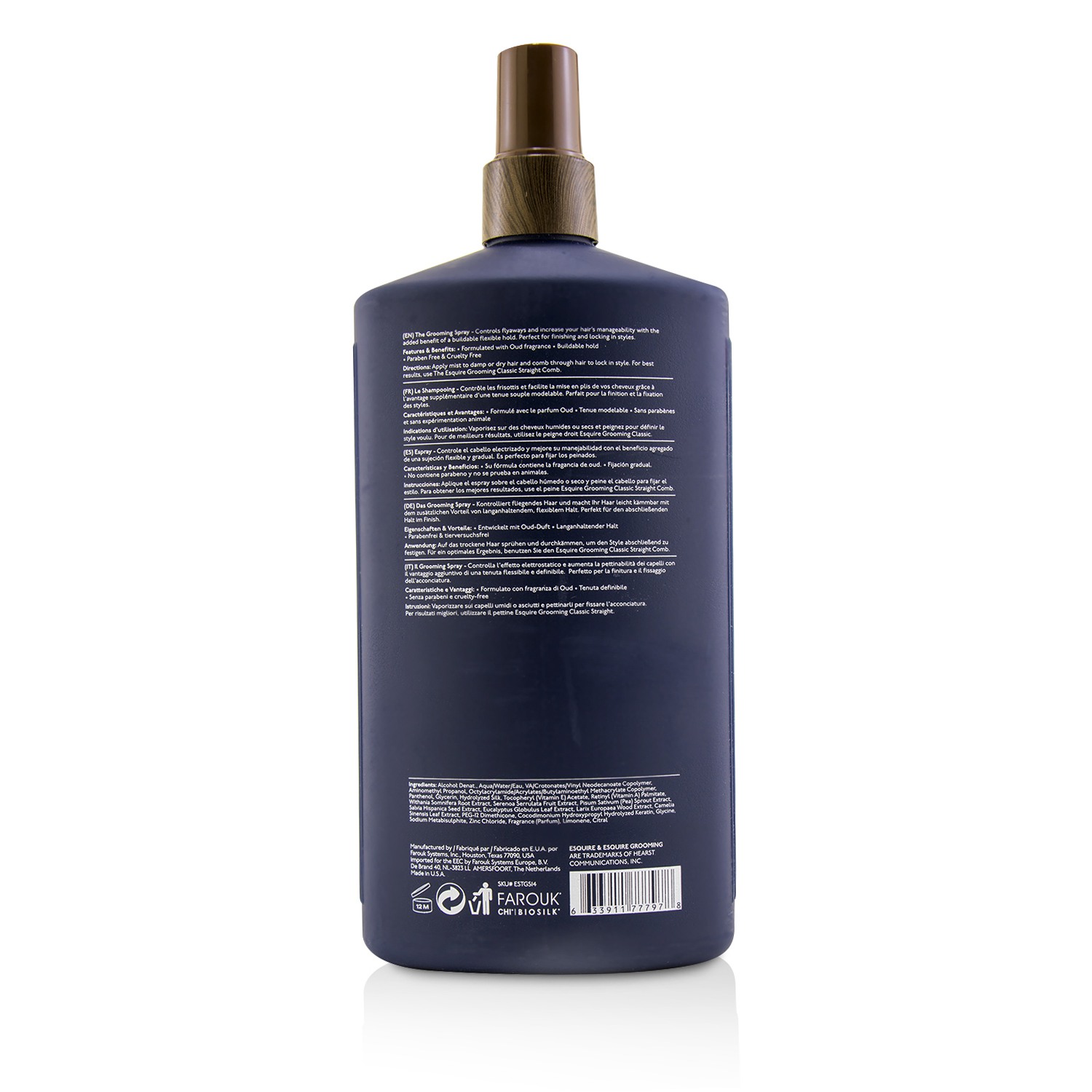 Esquire Grooming The Grooming Spray (Buildable Hold) 414ml/14oz