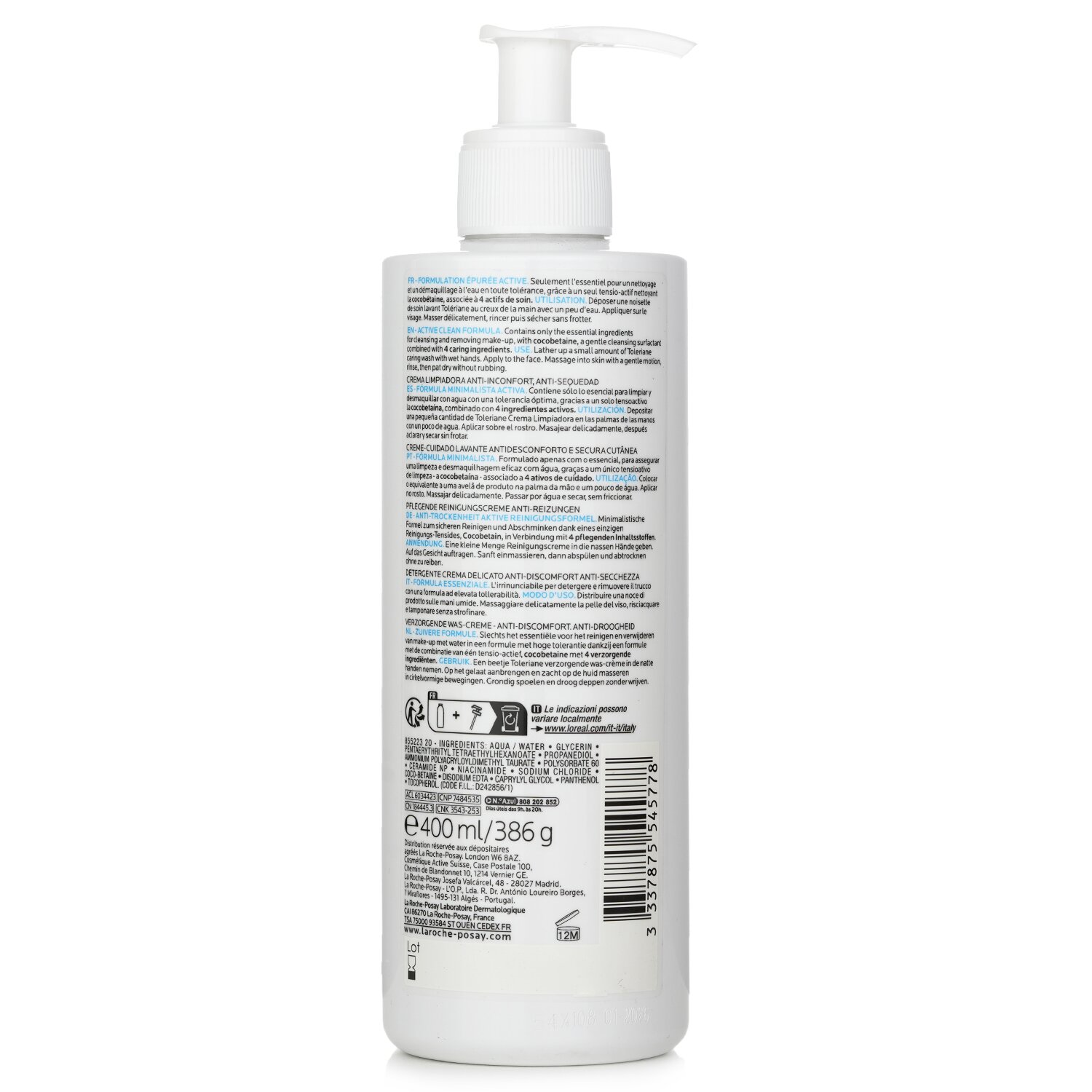 La Roche Posay Toleriane Anti-Inconforts Caring Wash - Anti-Dryness (Fragrace-Free) 400ml/13.52oz