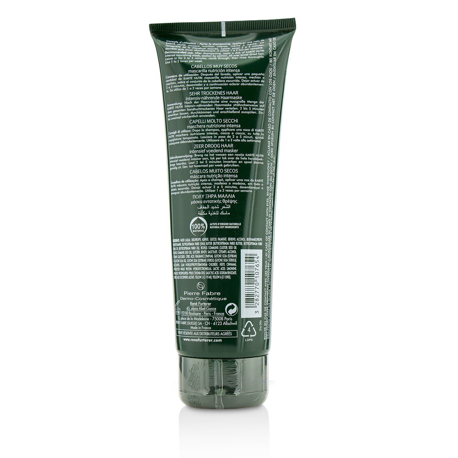 Rene Furterer Karite Nutri Nourishing Ritual Mascarilla Nutritiva Intensa - Cabello Muy Seco (Producto Salón) 250ml/8.7oz
