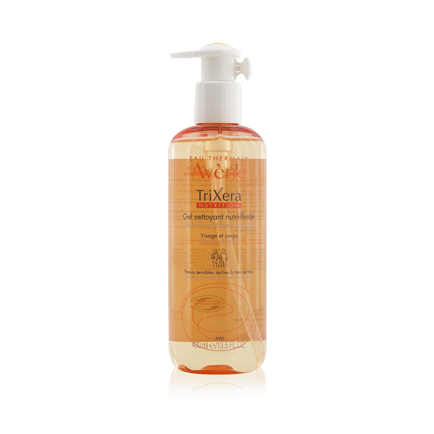 Avene TriXera Nutrition Nutri-Fluid Face & Body Cleanser - For Dry to Very Dry Sensitive Skin 400ml/13.5oz