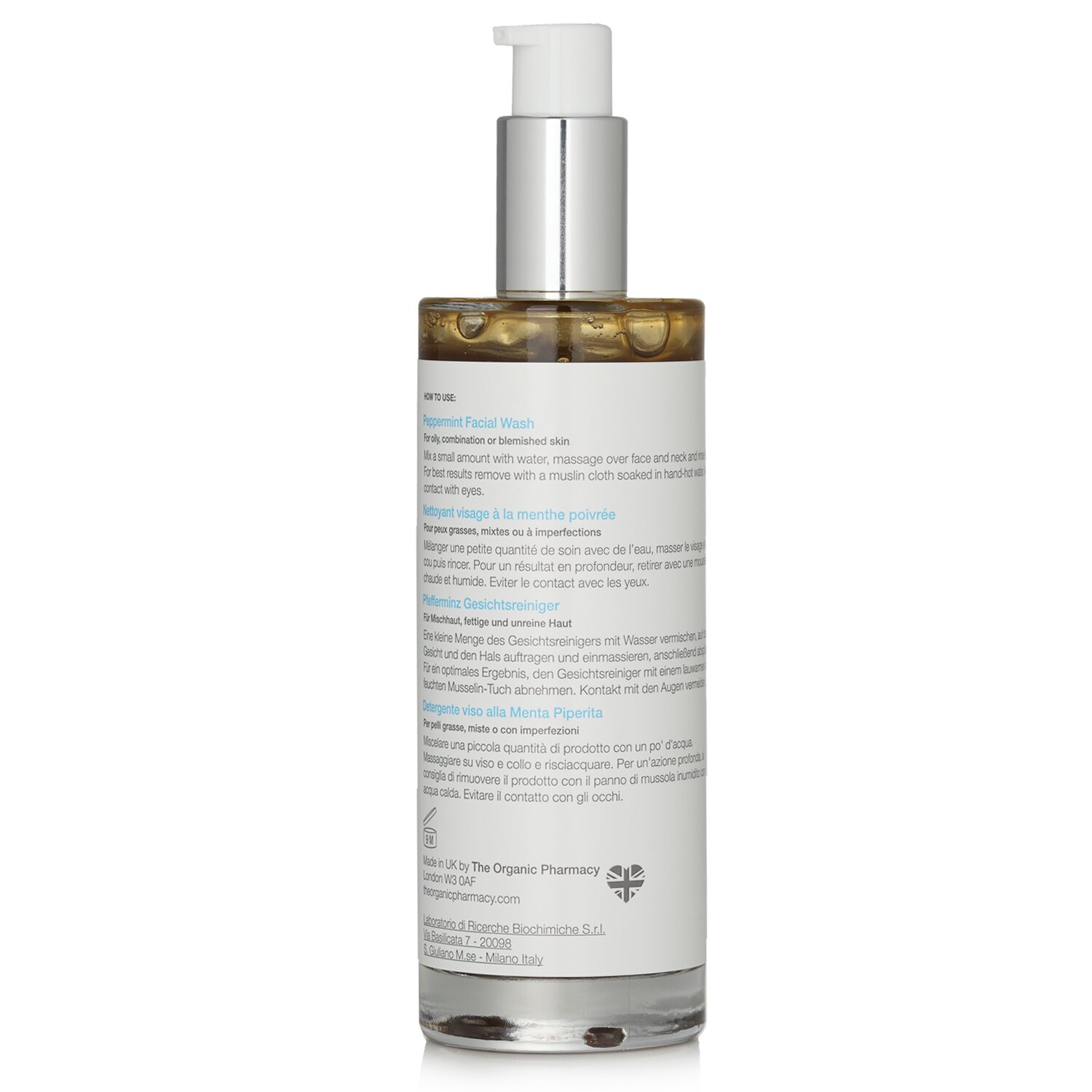 The Organic Pharmacy غسول للوجه بالنعناع الفلفلي - للبشرة الشائبة 100ml/3.3oz