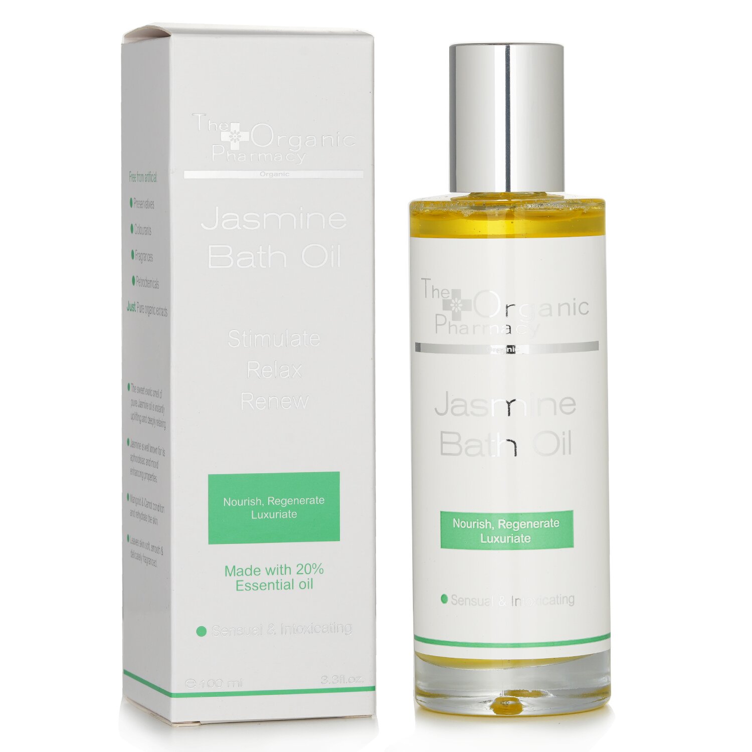 The Organic Pharmacy Jasmine Bath Oil - Sensual & Intoxicating 100ml/3.3oz