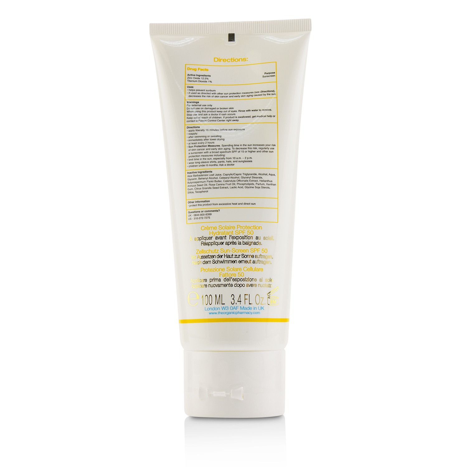 The Organic Pharmacy Cellular Protection Sunscreen SPF 50 100ml/3.4oz