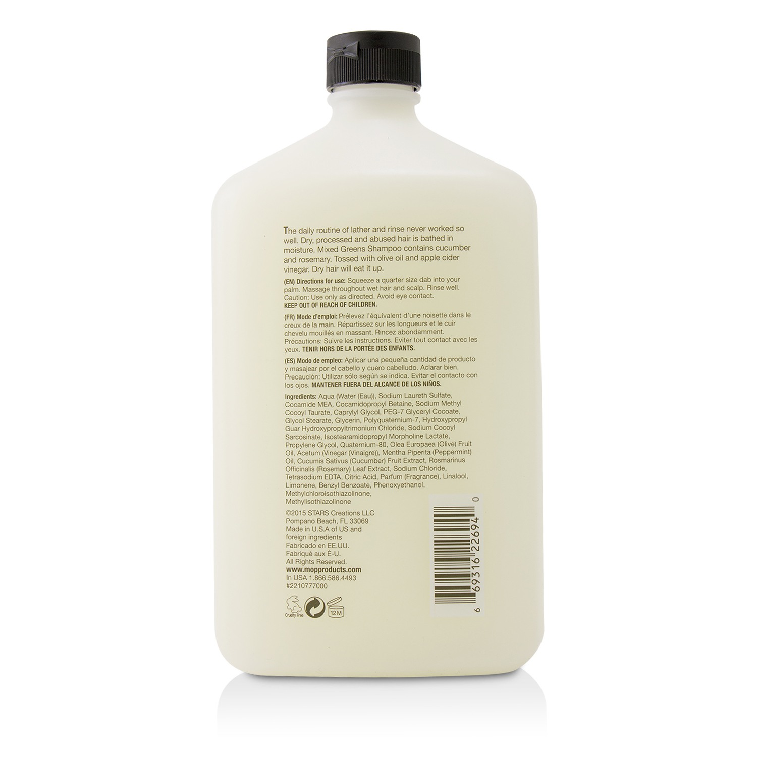 MOP MOP Mixed Greens Moisture Shampoo (For Normal to Dry Hair) 1000ml/33.8oz