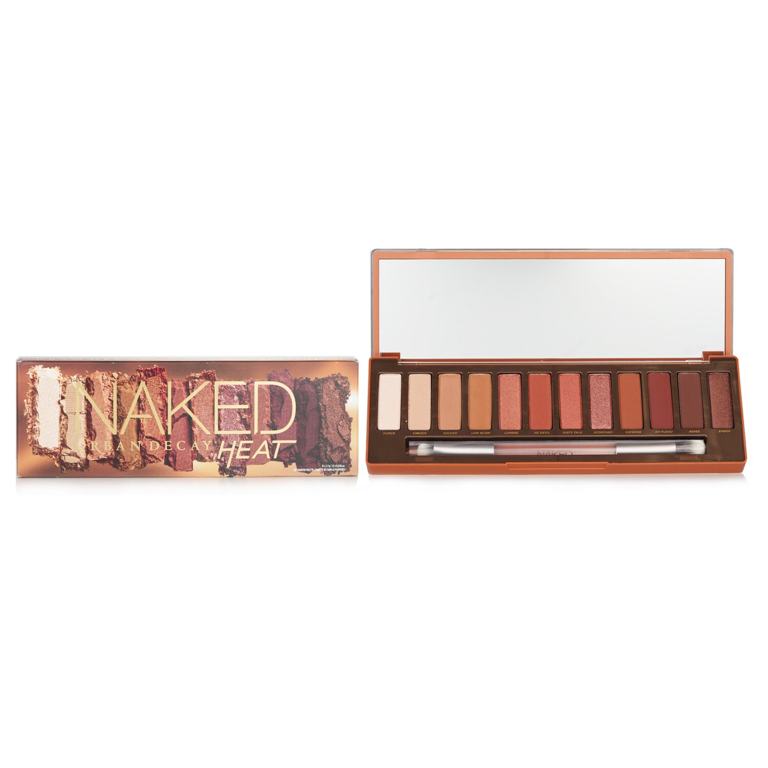 Urban Decay Paleta Naked Heat: 12x Sombras de Ojos, 1x Brocha de Doble Punta Mezcladora / Detalle Pliegues Picture Color