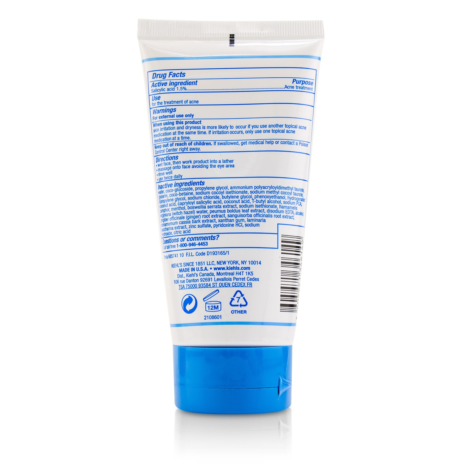 Kiehl's Blue Herbal Acne Cleanser Treatment 150ml/5oz