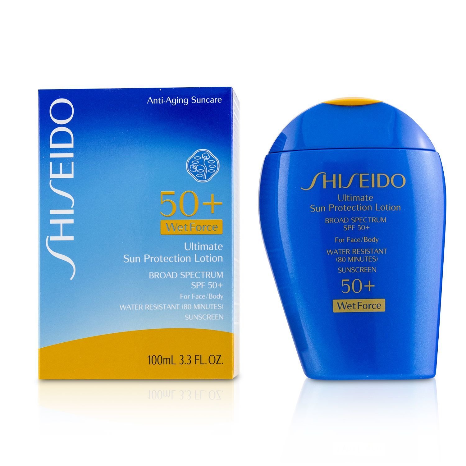 Shiseido Ultimate Sun Protection Lotion WetForce For Face & Body SPF 50+ 100ml/3.3oz