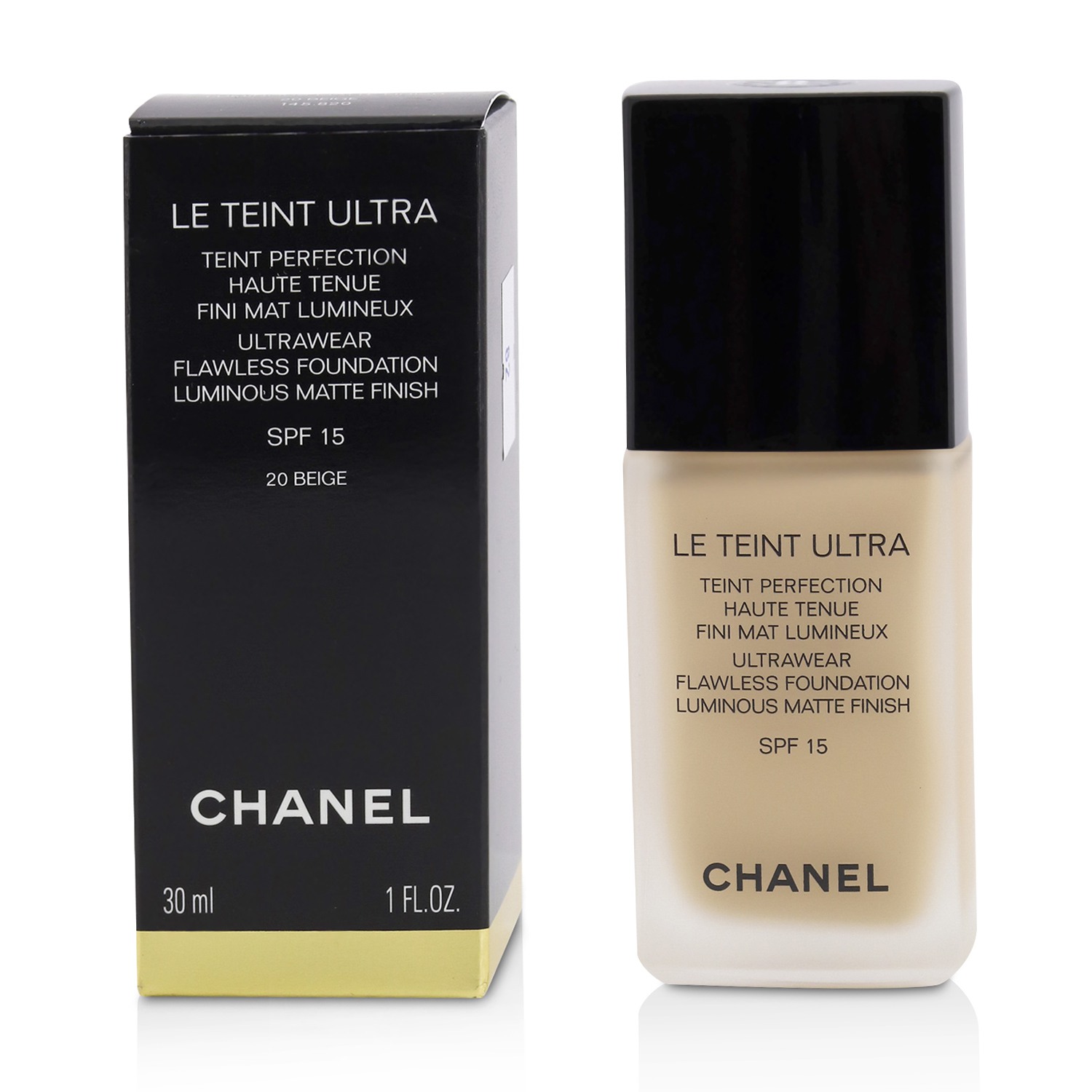 【新品未使用】CHANEL LE TEINT ULTRA 20 BEIGE Chanel Le Teint Ultra Ultrawear Flawless Foundation Luminous Matte