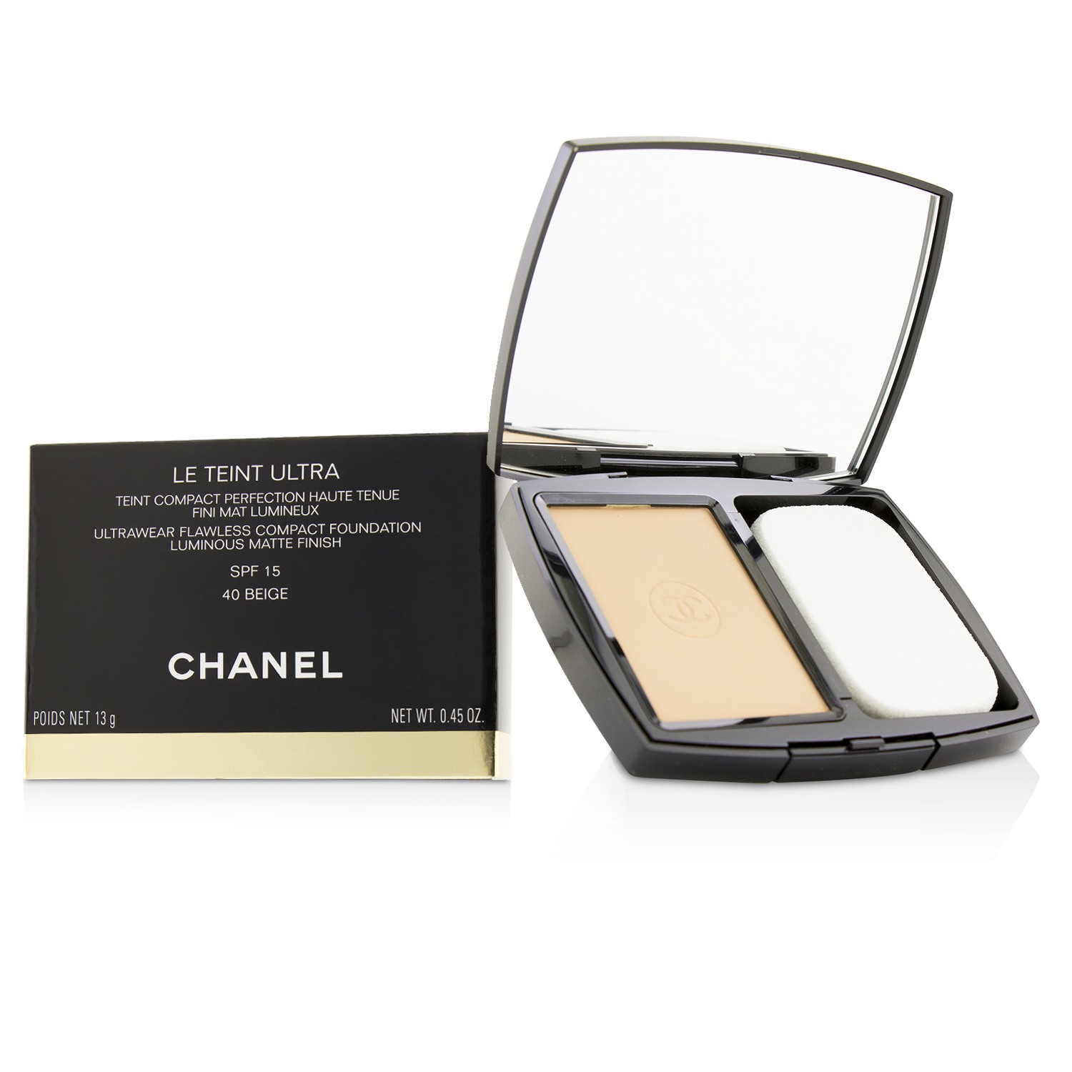 Chanel Le Teint Ultra Ultrawear Flawless Compact Foundation Luminous Matte Finish SPF15 13g/0.45oz