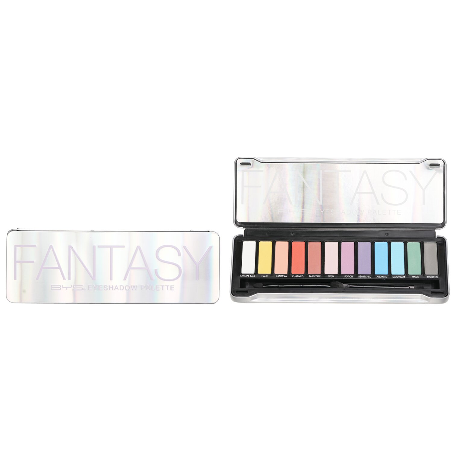 BYS Eyeshadow Palette (12x Eyeshadow, 2x Applicator) 12g/0.42oz