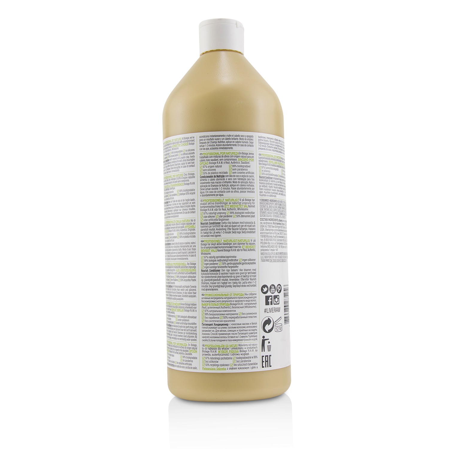 Matrix Biolage R.A.W. Nourish Conditioner (For Dry, Dull Hair) 1000ml/33.8oz