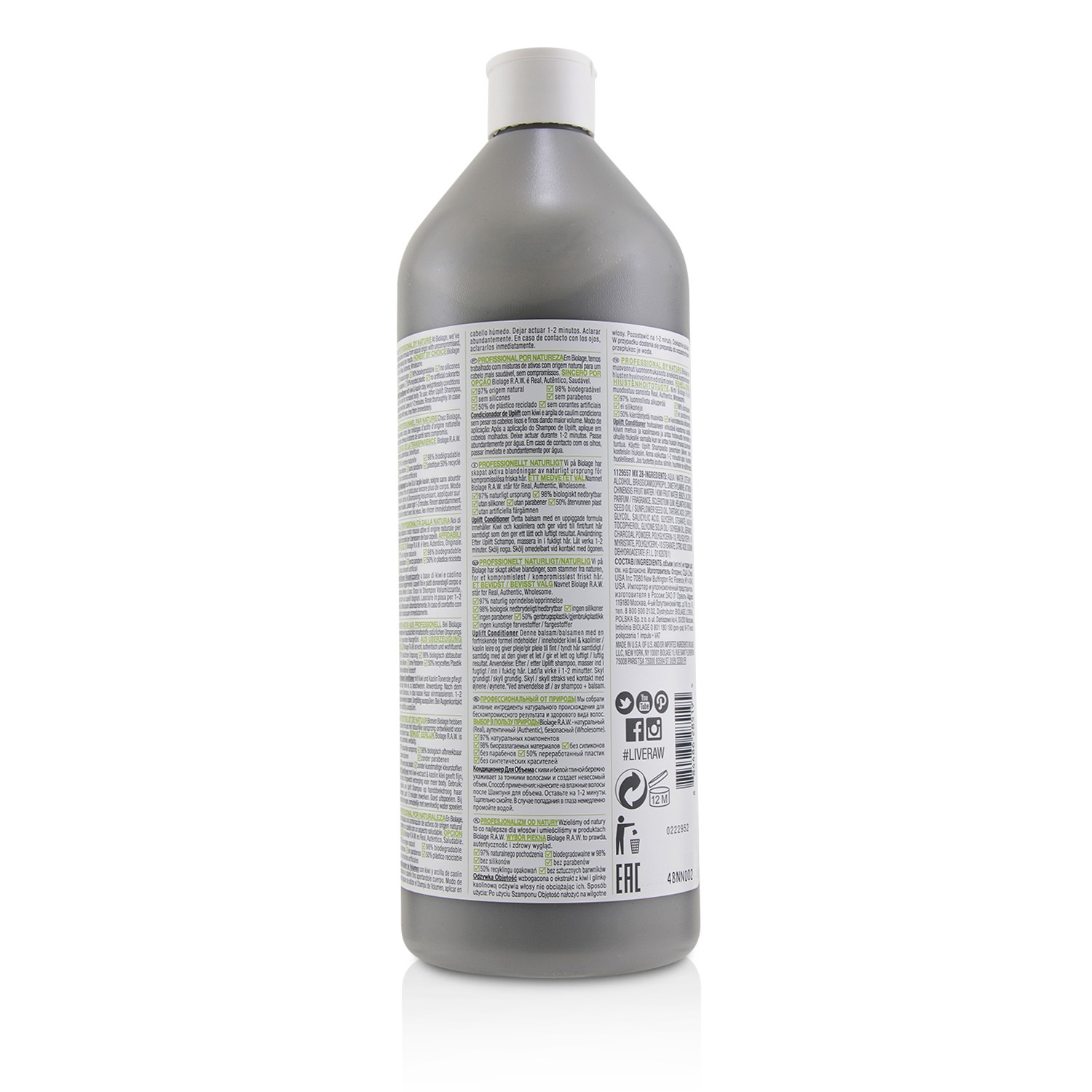 Matrix Biolage R.A.W. Uplift Acondicionador (Para Cabello Plano, Fino) 1000ml/33.8oz