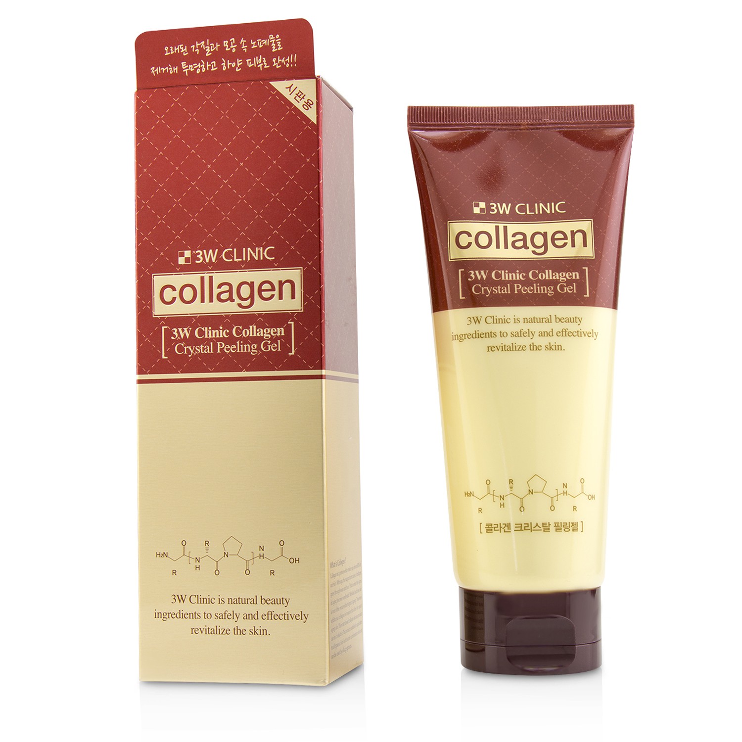 3W Clinic Collagen Прозрачный Гель Пилинг 180ml/6oz