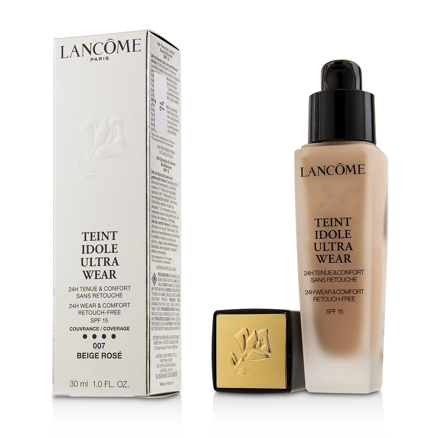 Lancome 蘭蔻 零粉感24H持久粉底 SPF 15 Teint Idole Ultra Wear 24H Wear & Comfort Foundation SPF 15 30ml/1oz