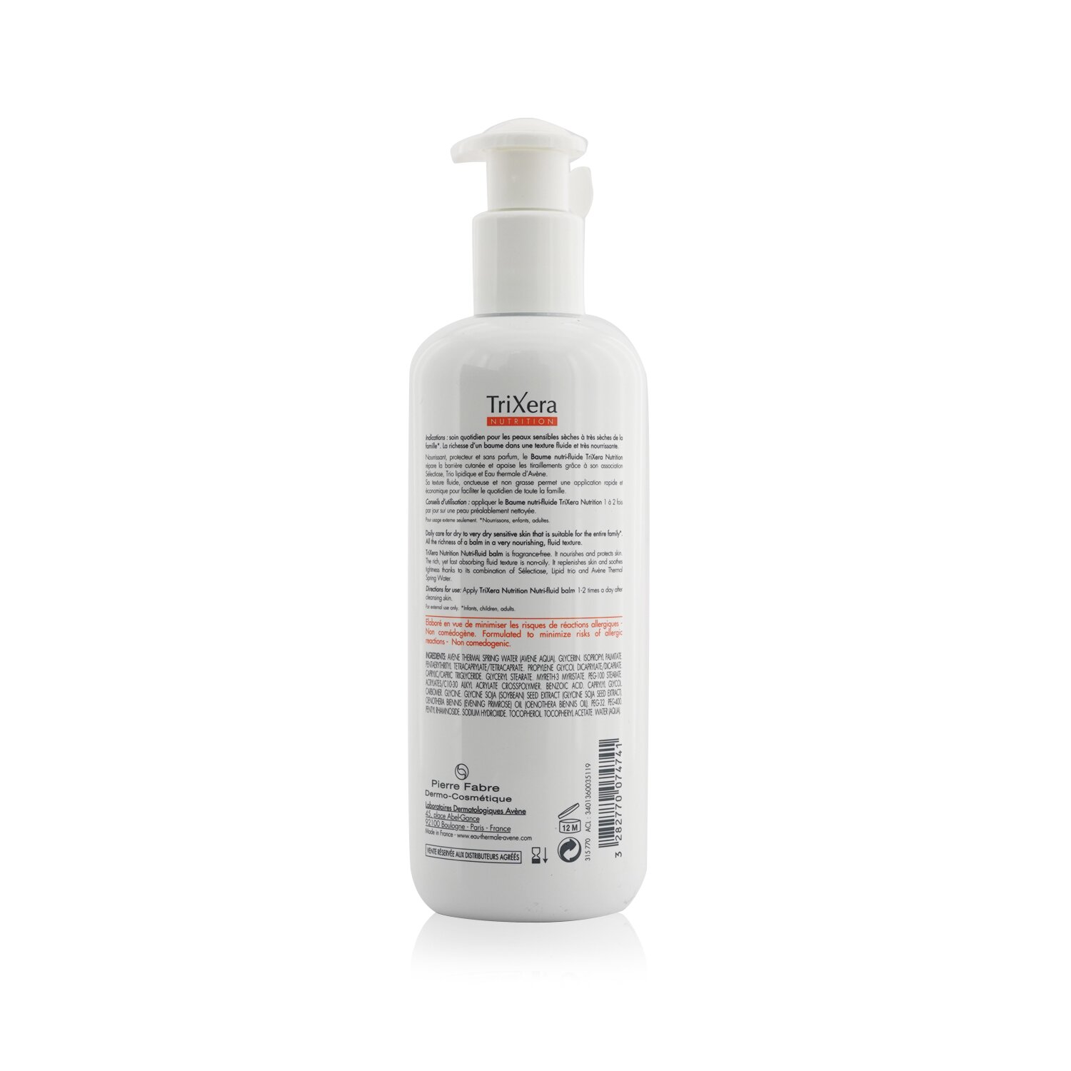 Avene TriXera Nutrition Nutri-Fluid Face & Body Balm - For Dry to Very Dry Sensitive Skin 400ml/13.5oz
