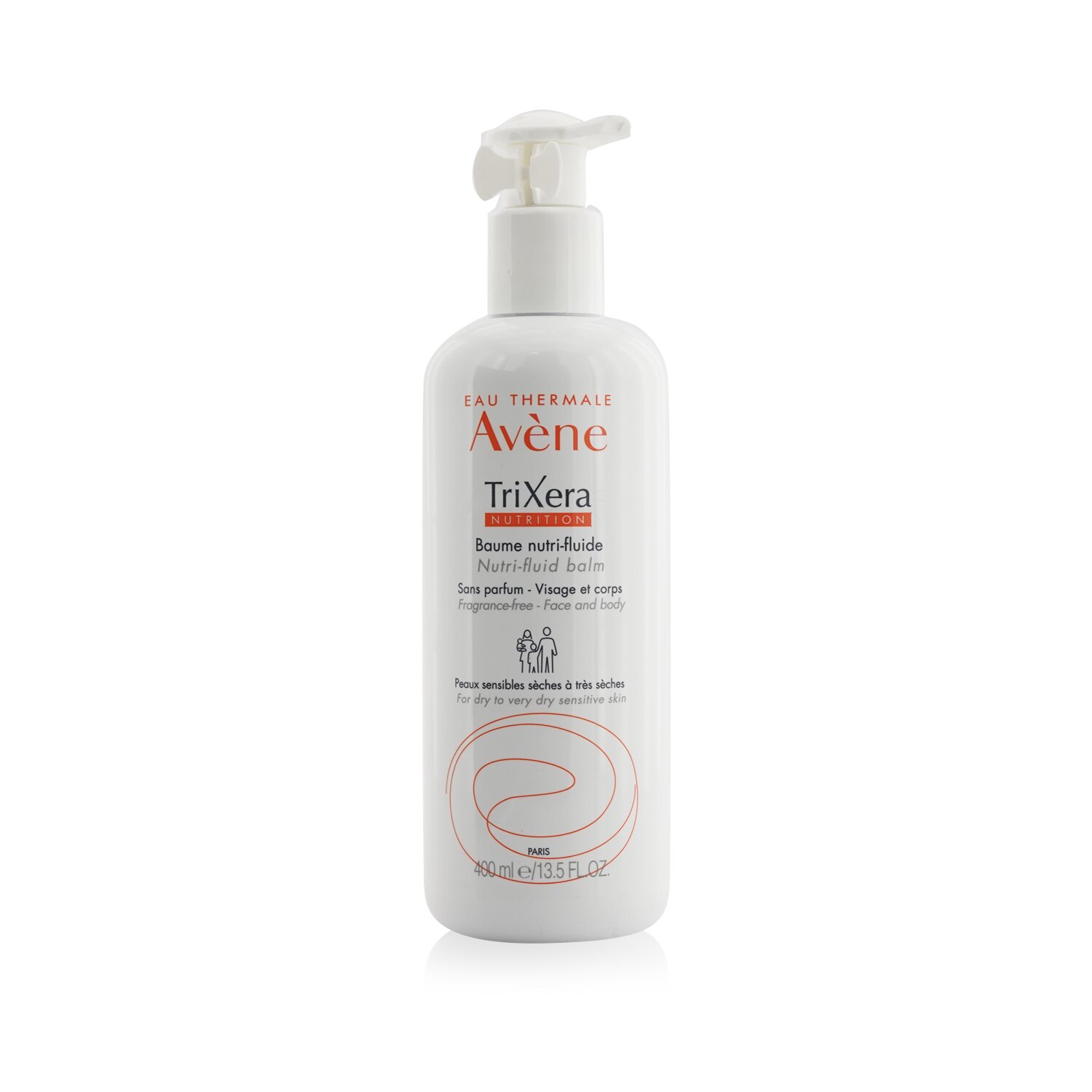 Avene TriXera Nutrition Nutri-Fluid Face & Body Balm - For Dry to Very Dry Sensitive Skin 400ml/13.5oz