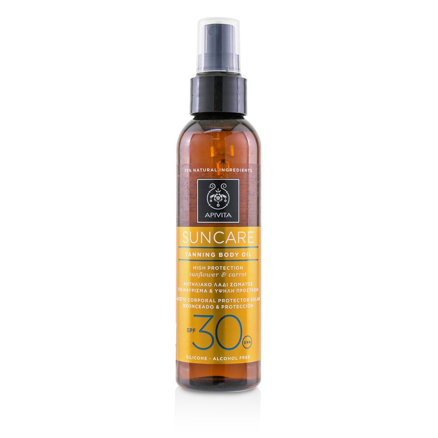 Apivita Suncare Tanning Body Oil SPF 30 With Sunflower & Carrot 150ml/5oz
