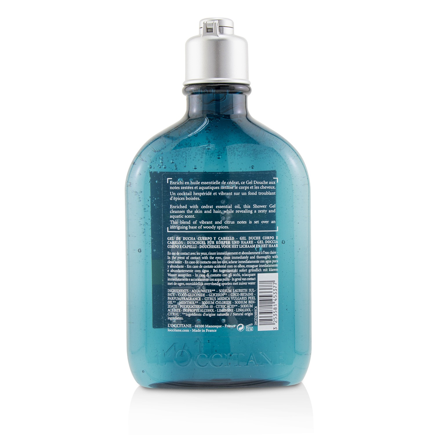 L'Occitane L'Homme Cologne Cedrat Shower Gel Body & Hair 250ml/8.4oz