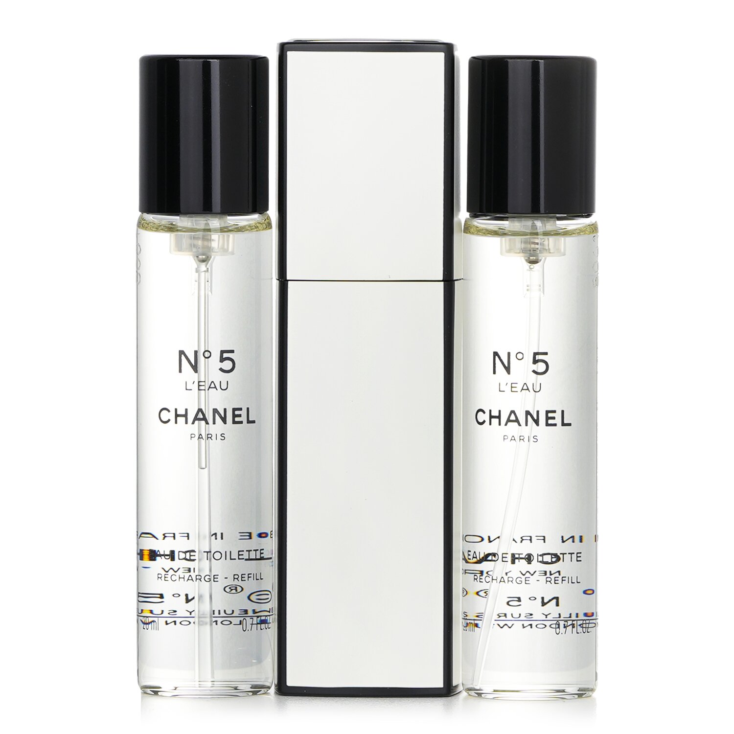 Chanel No.5 L'Eau Eau De Toilette Purse Spray And 2 Refills 3x20ml/0.7oz