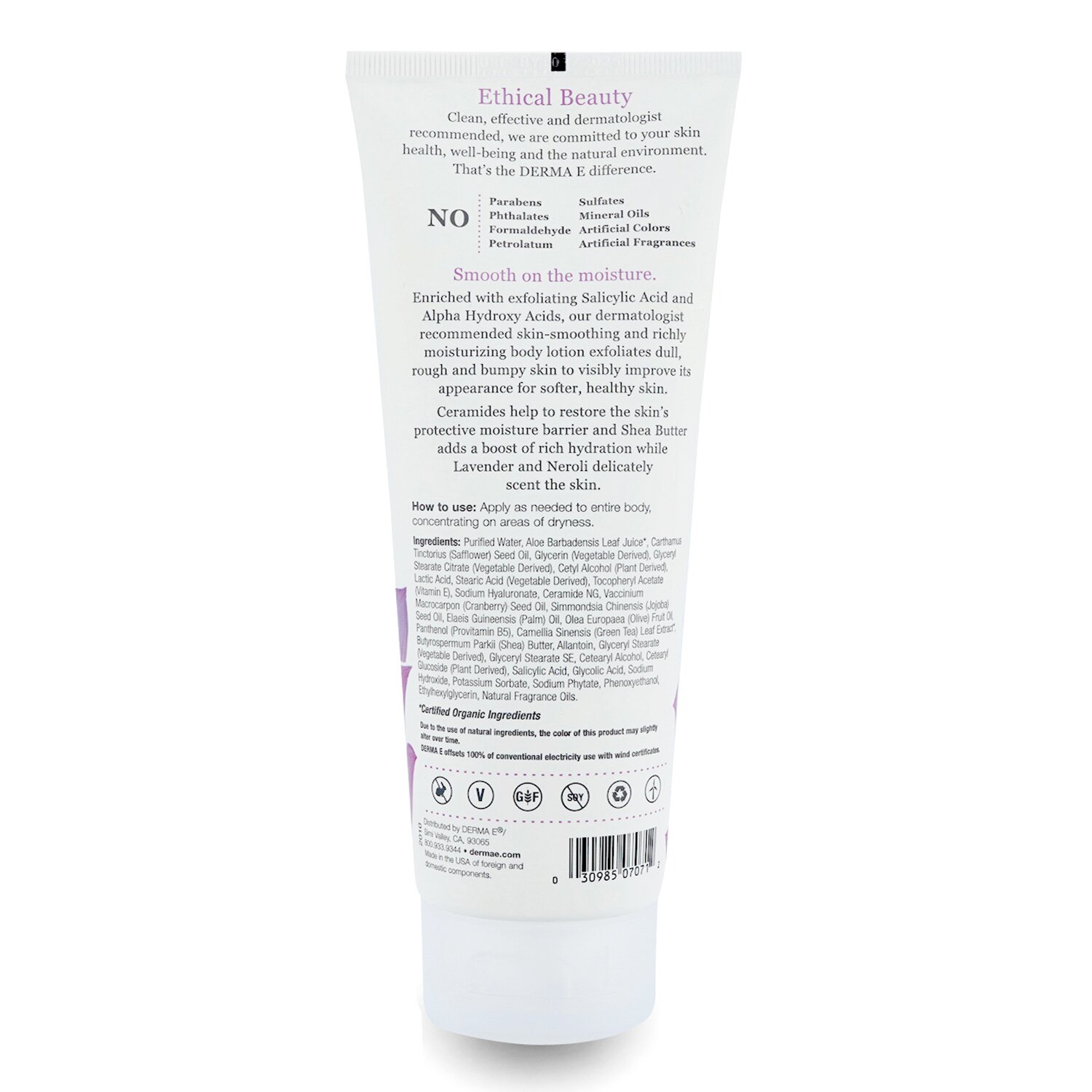 Derma E Vitamin E Lavanda və Neroli Terapevtik Şi Bədən Losyonu 227g/8oz