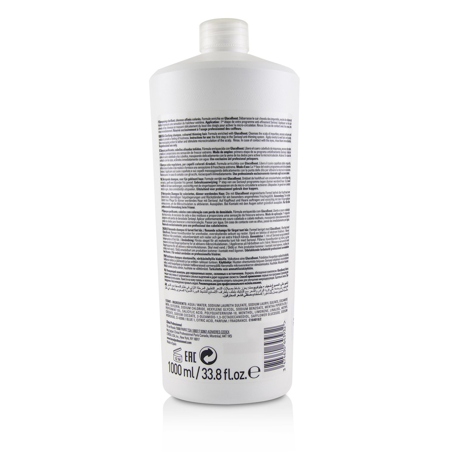 L'Oreal Szampon do włosów Professionnel Serioxyl GlucoBoost Clarifying Shampoo (Coloured Thinning Hair) 1000ml/33.8oz
