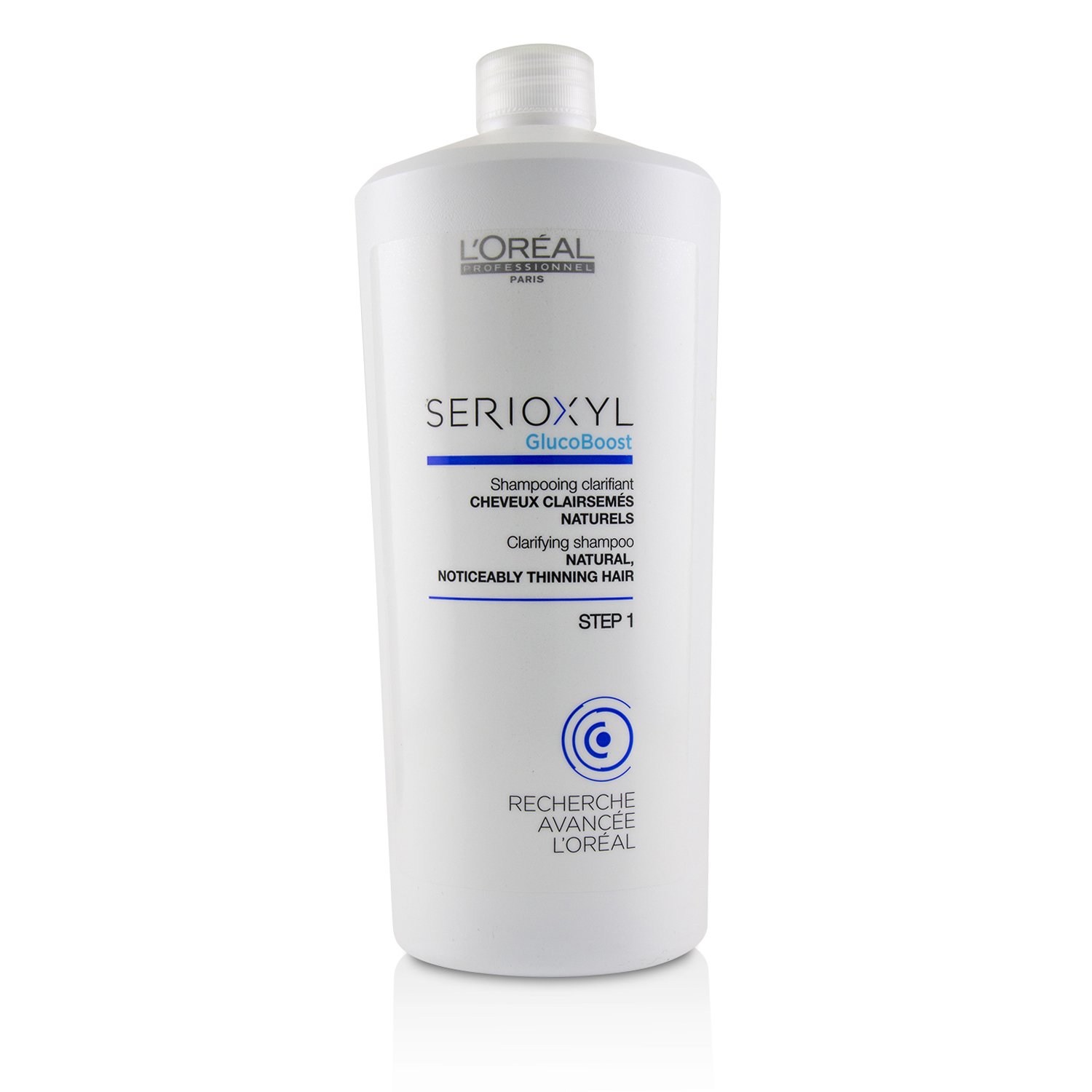 L'Oreal Professionnel Serioxyl GlucoBoost Champú Aclarante (Cabello Natural, Notablemente Adelgazante) 1000ml/33.8oz