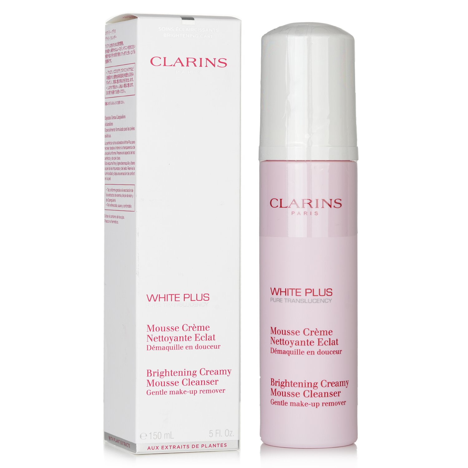 Clarins White Plus Pure Translucency Осветляющий Очищающий Крем Мусс 150ml/5oz