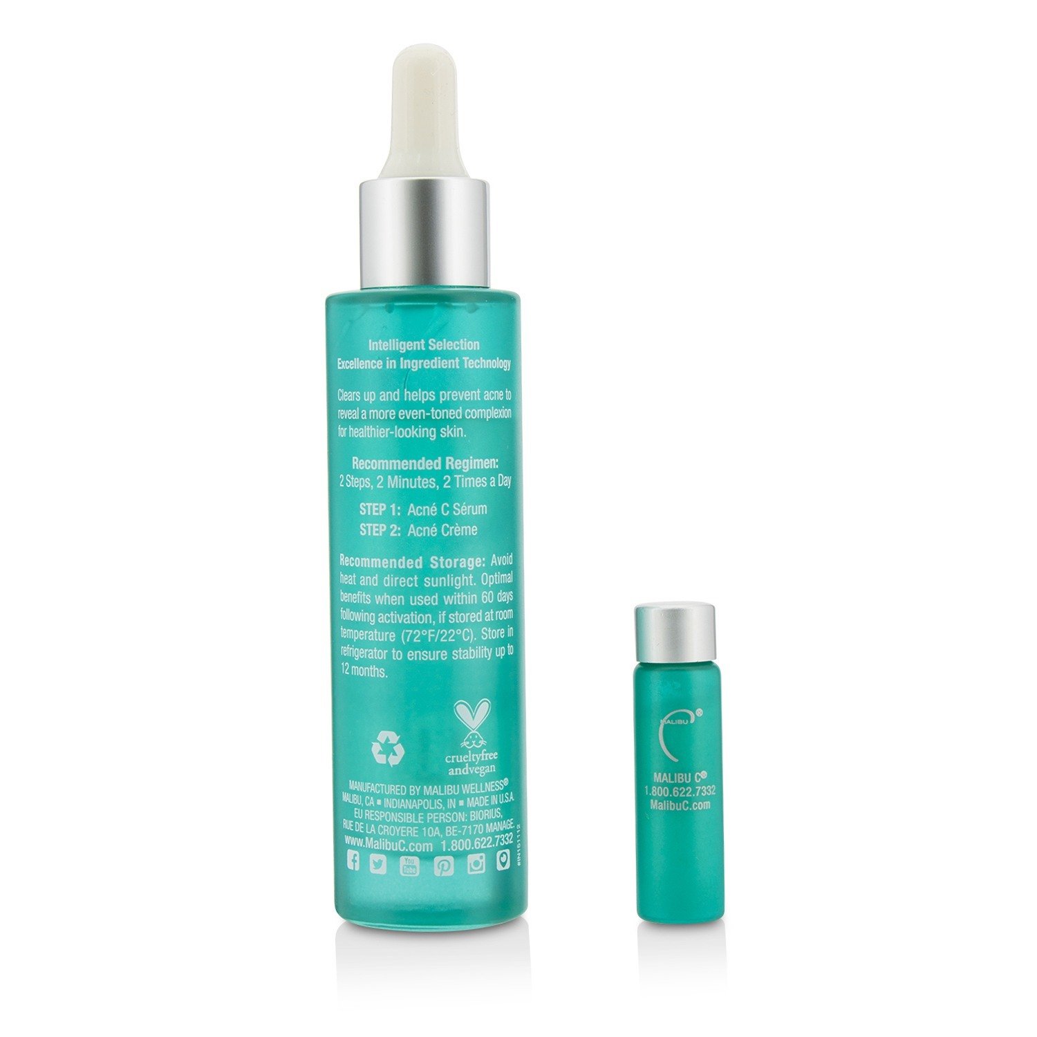 Malibu C Acne C Serum (With Activating Crystal) (Exp. Date 11/2018) 30ml/1oz