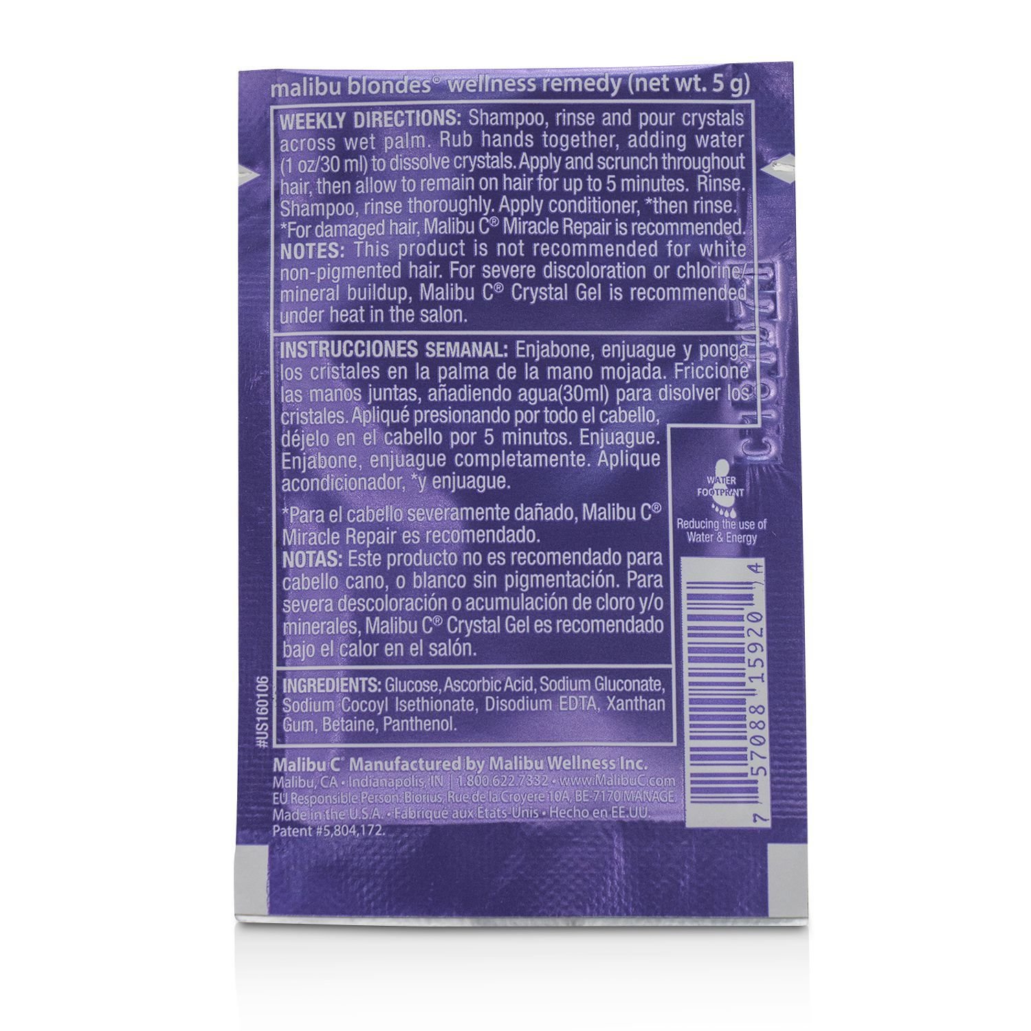 Malibu C Malibu Blondes Wellness Hair Remedy 12x5g/0.17oz