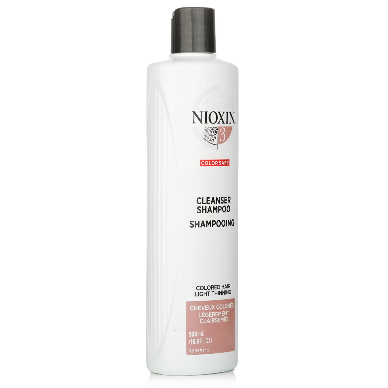 Nioxin Derma Purifying System 3 Champú Limpiador (Cabello Tinturado, Adelgazamiento Ligero, Seguro para el Color) 500ml/16.9oz