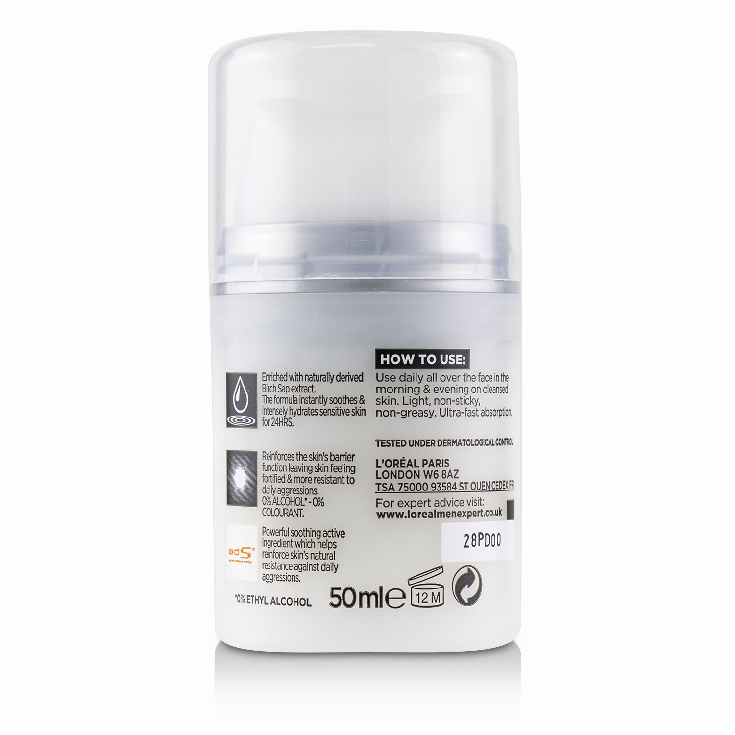 L'Oreal Men Expert Hydra Sensitive Moisturiser 50ml/1.6oz
