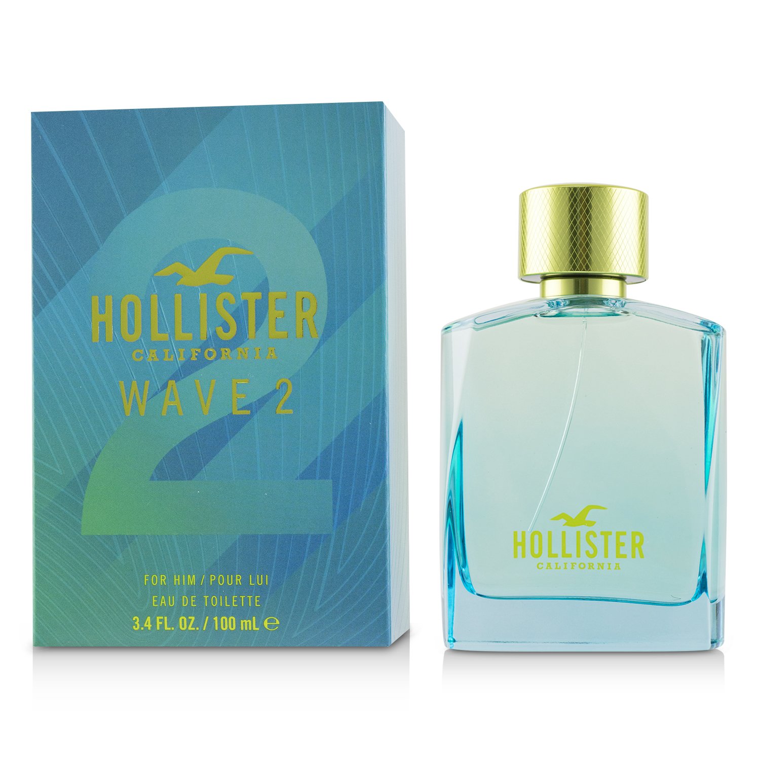 Holister 香水×2 Hollister 霍利斯特Wave 2 加州陽光男性淡香水100ml/3.4oz