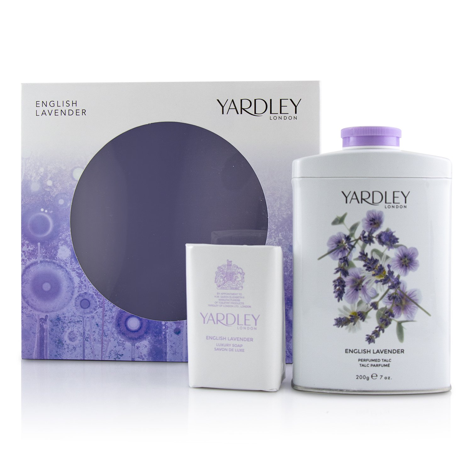 Yardley London English Lavender Corffet: Talco Perfumado 200g/7oz + Jabón Lujoso 100g/3.5oz 2pcs