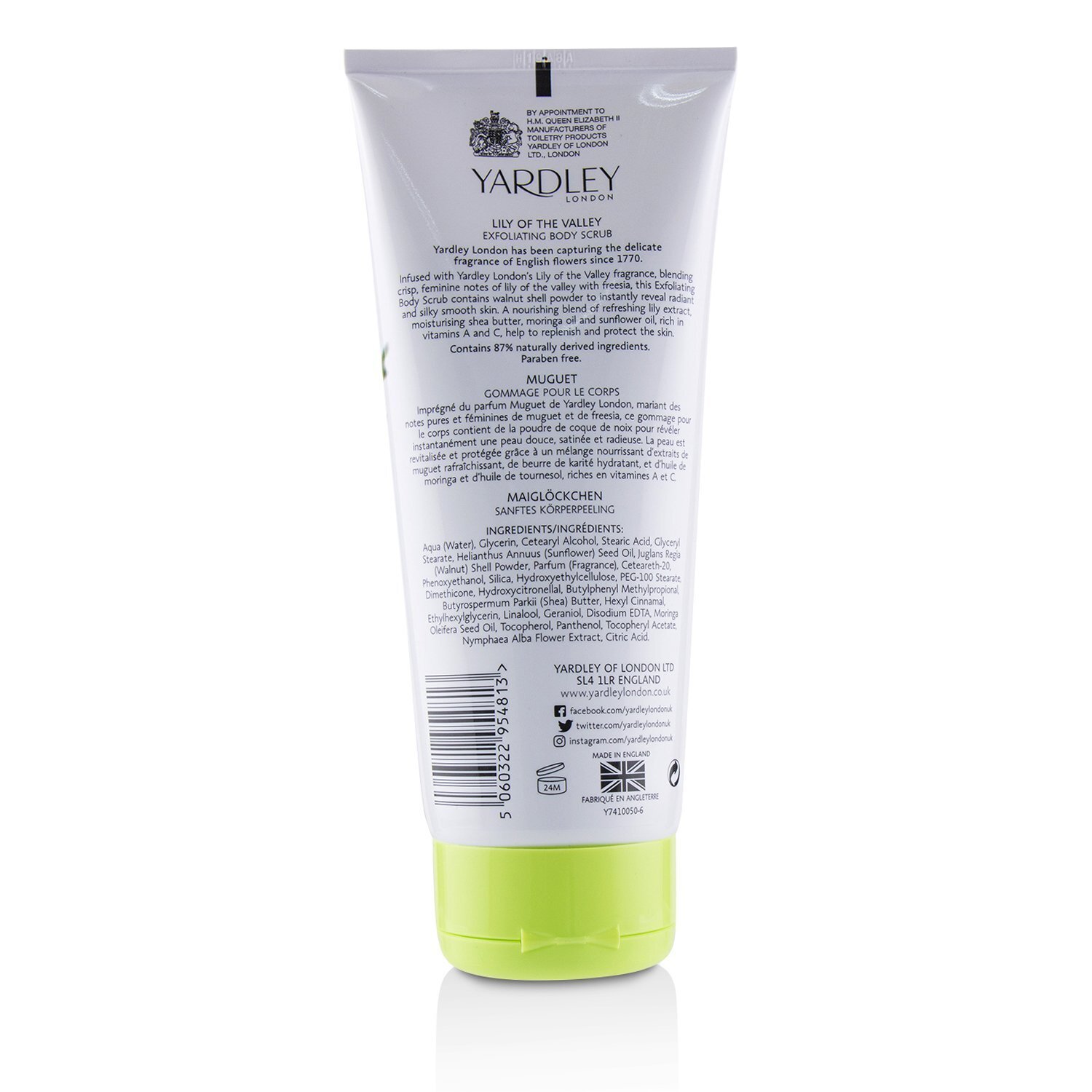 Yardley London Peeling do ciała Lily Of The Valley Exfoliating Body Scrub 200ml/6.8oz