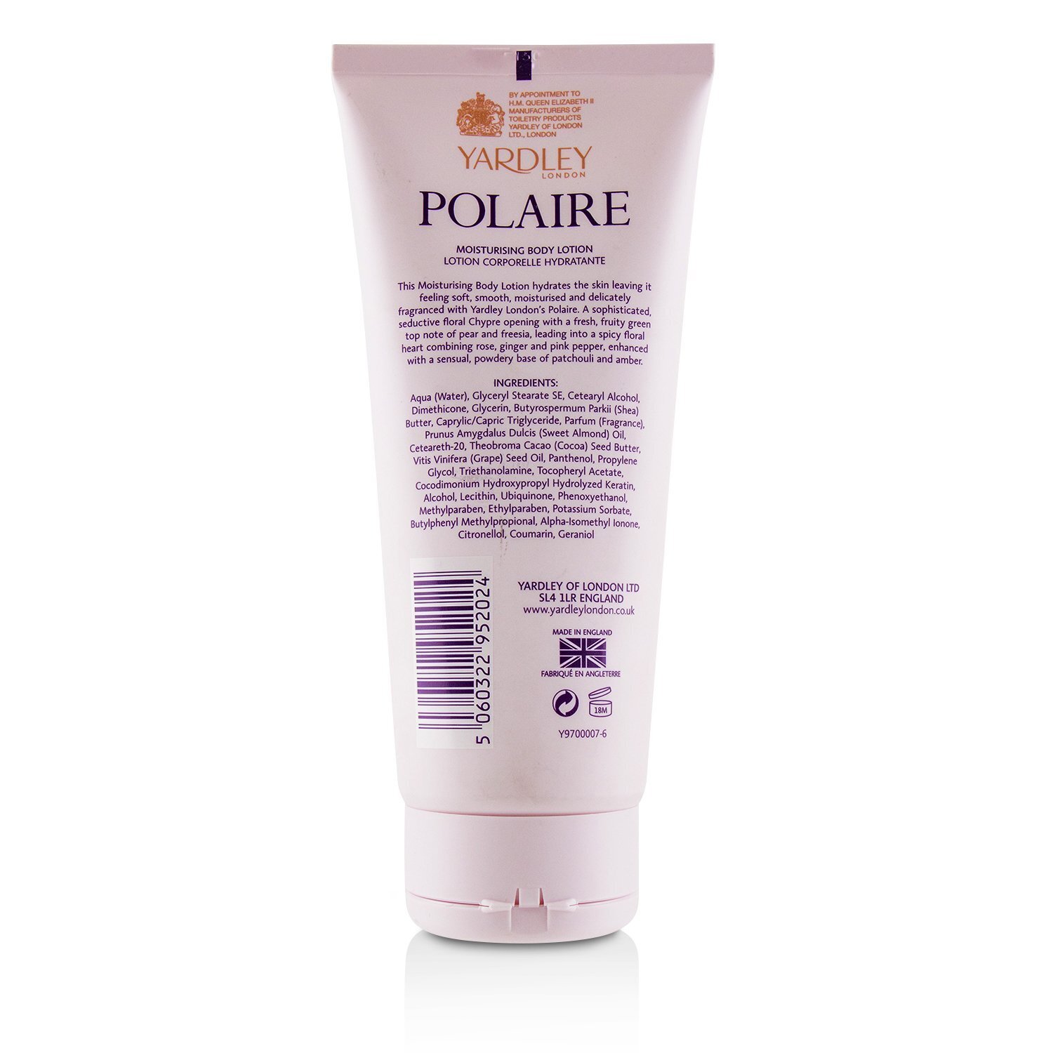 Yardley London Polaire Moisturising Body Lotion 200ml/6.8oz