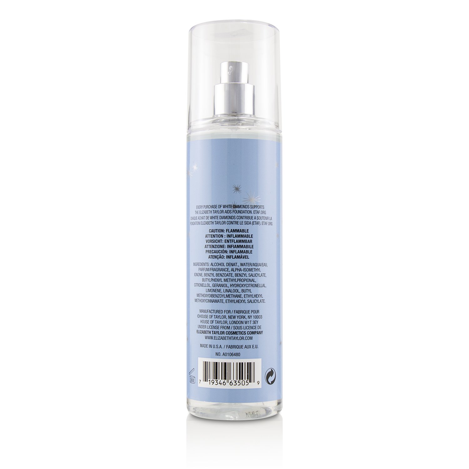 Elizabeth Taylor Sparkling White Diamonds Fine Fragrance Mist 236ml/8oz